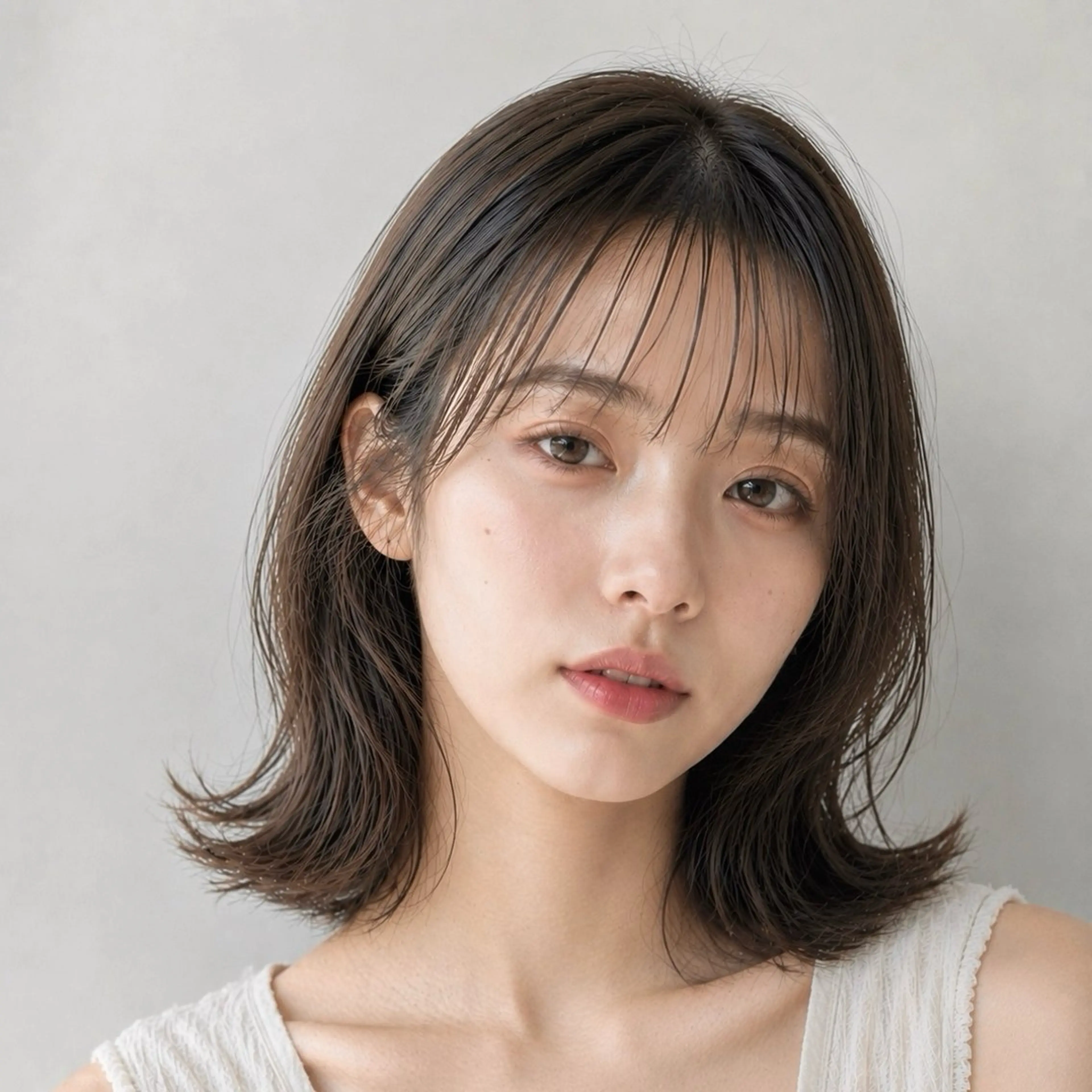 ミディアム カラー カット ヘアカラー トリートメント ヘッドスパ ヘアセット 赤み消しカラー/縮毛 /顔まわり/ジョウのヘアスタイル