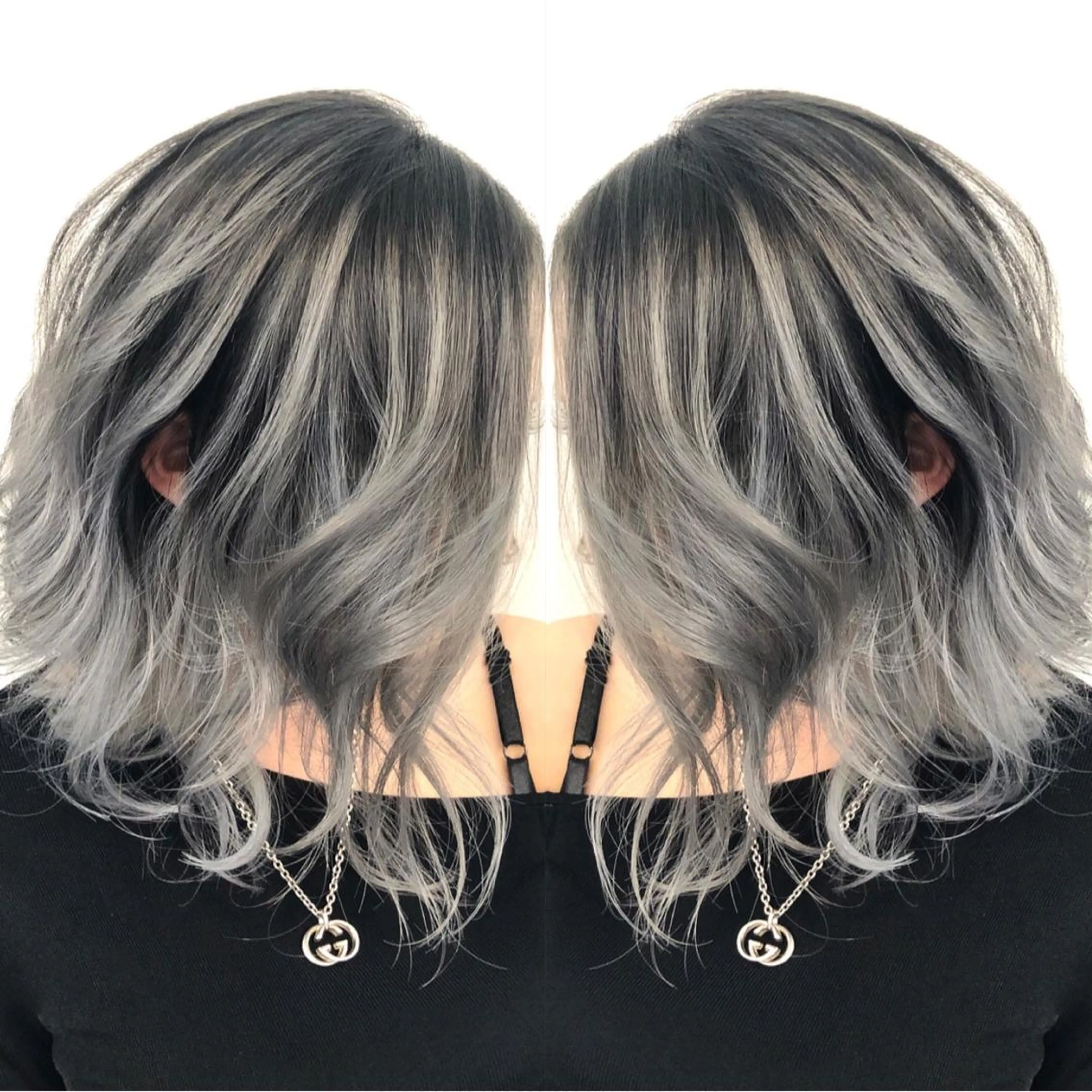 ミディアム ショートボブ シールエクステ ボブ エクステ 外国人風カラー カット ヘアカラー トリートメント アンドウ ユウ/ レイヤーカット/韓国のヘアスタイル