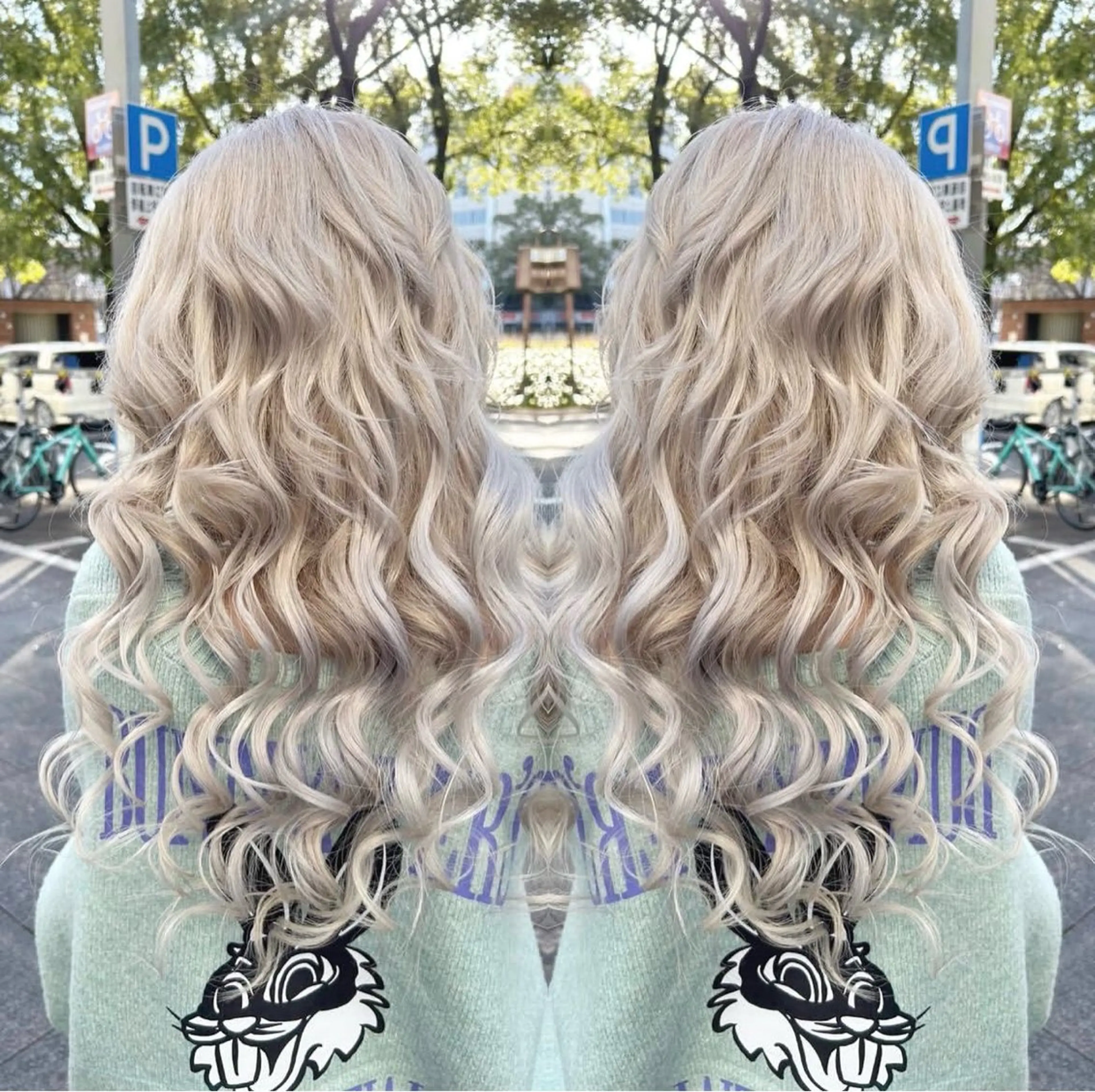 ロング カラー シルバー ホワイトシルバー ギャル/grow渋谷 🌺Non👶🏾のヘアスタイル