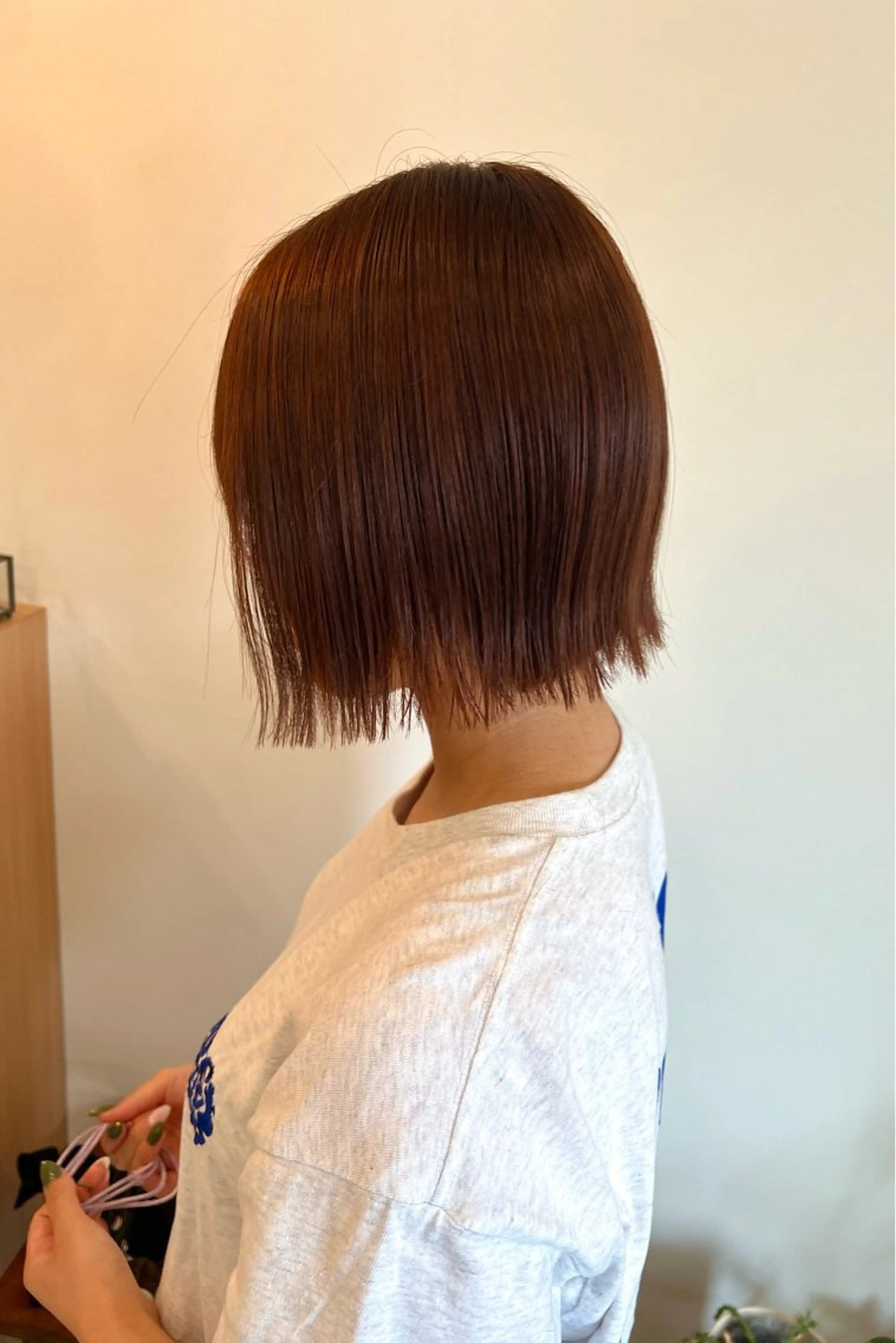 カラー ブラウンカラー オレンジ オレンジブラウン カット ヘアカラー トリートメント LEBEN所属・今田 飛奈のヘアスタイル