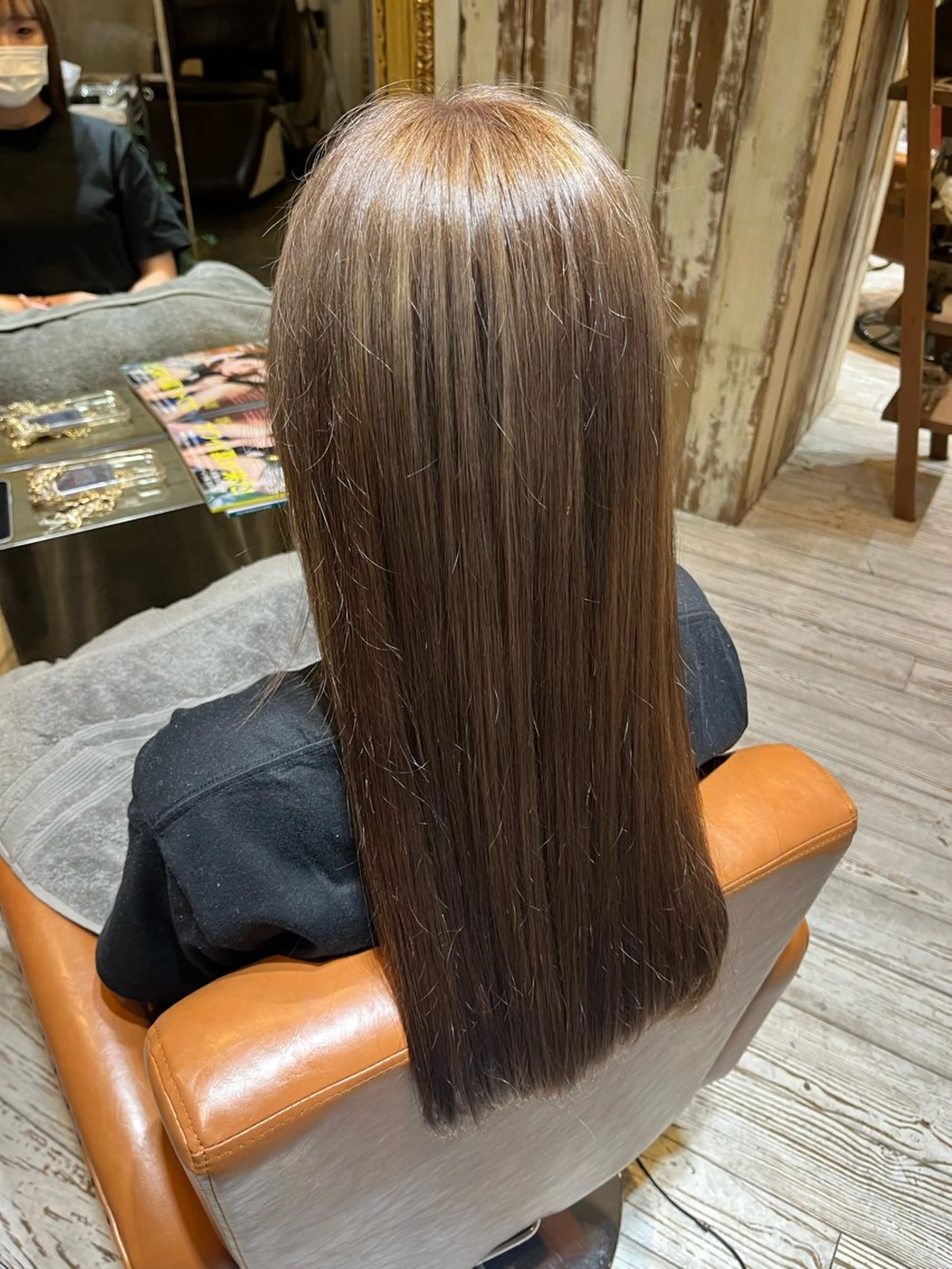ロング カラー ダブルカラー 美濃 咲穂のヘアスタイル
