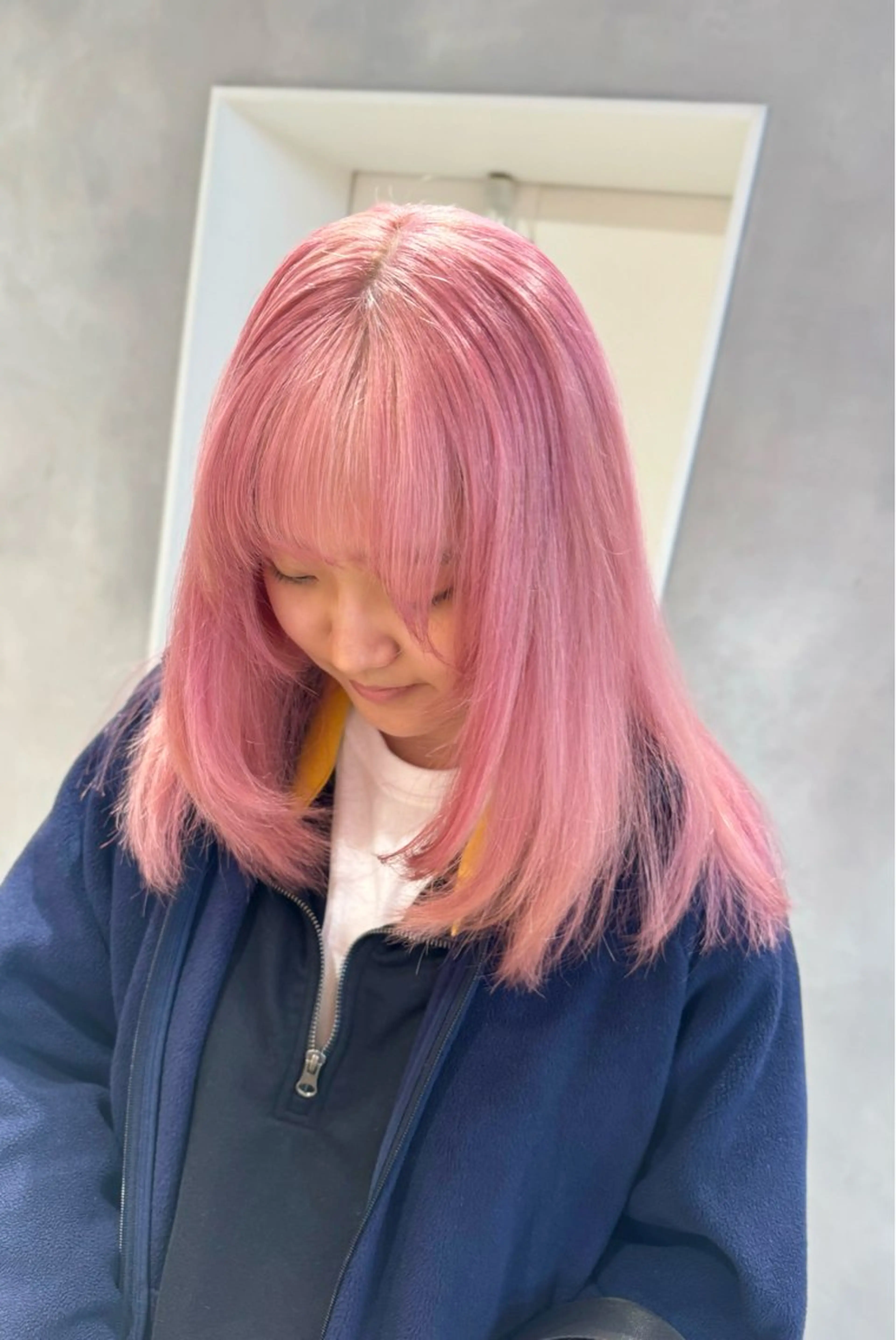 カラー アッシュ ピンクカラー ヘアカラー トリートメント 透明感カラー✨艶髪 制作🌱山根あゆみのヘアスタイル