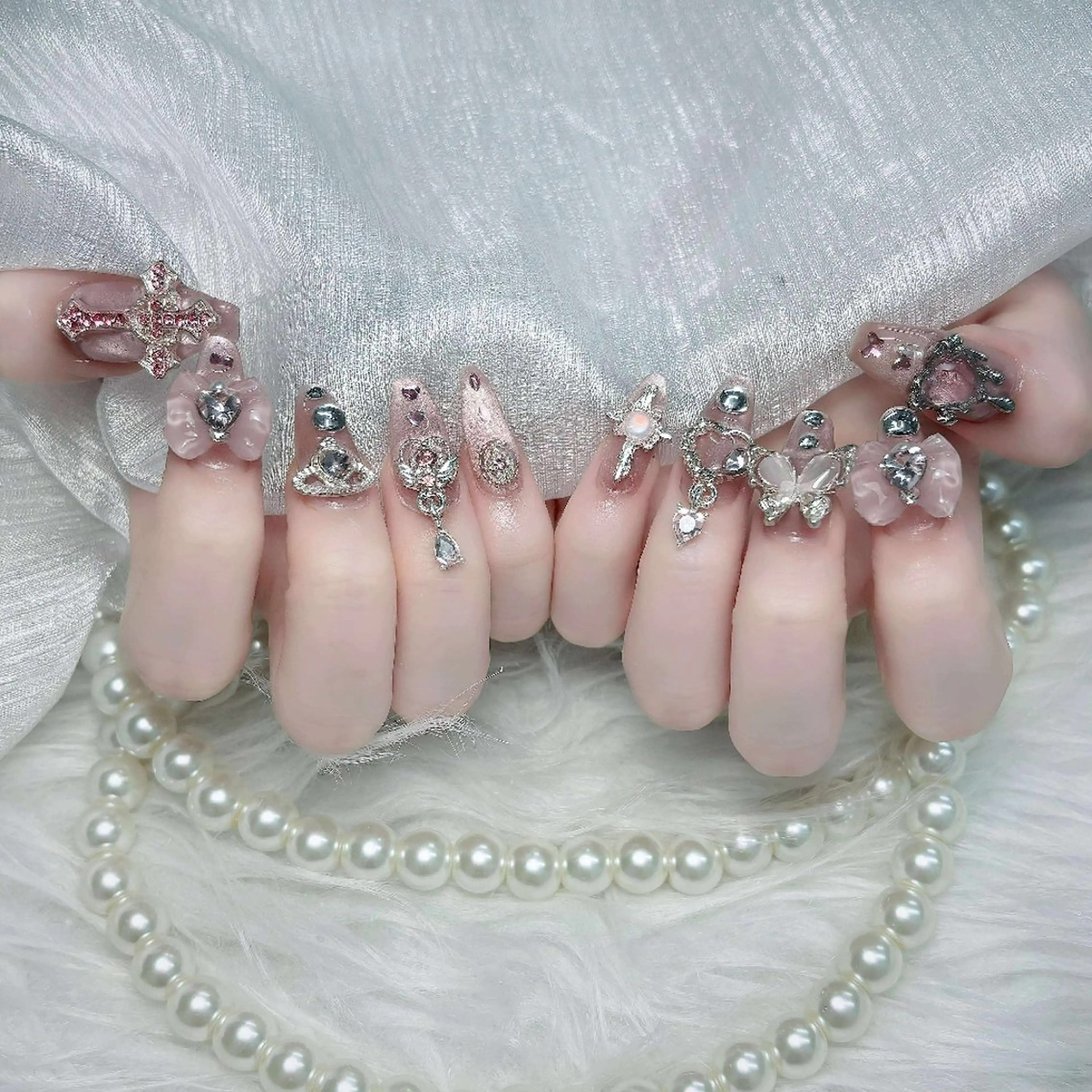 🈹120分やり放題🎶チップ長さ出し10本＋アートやり放題🌷＋パーツつけ放題💕の写真