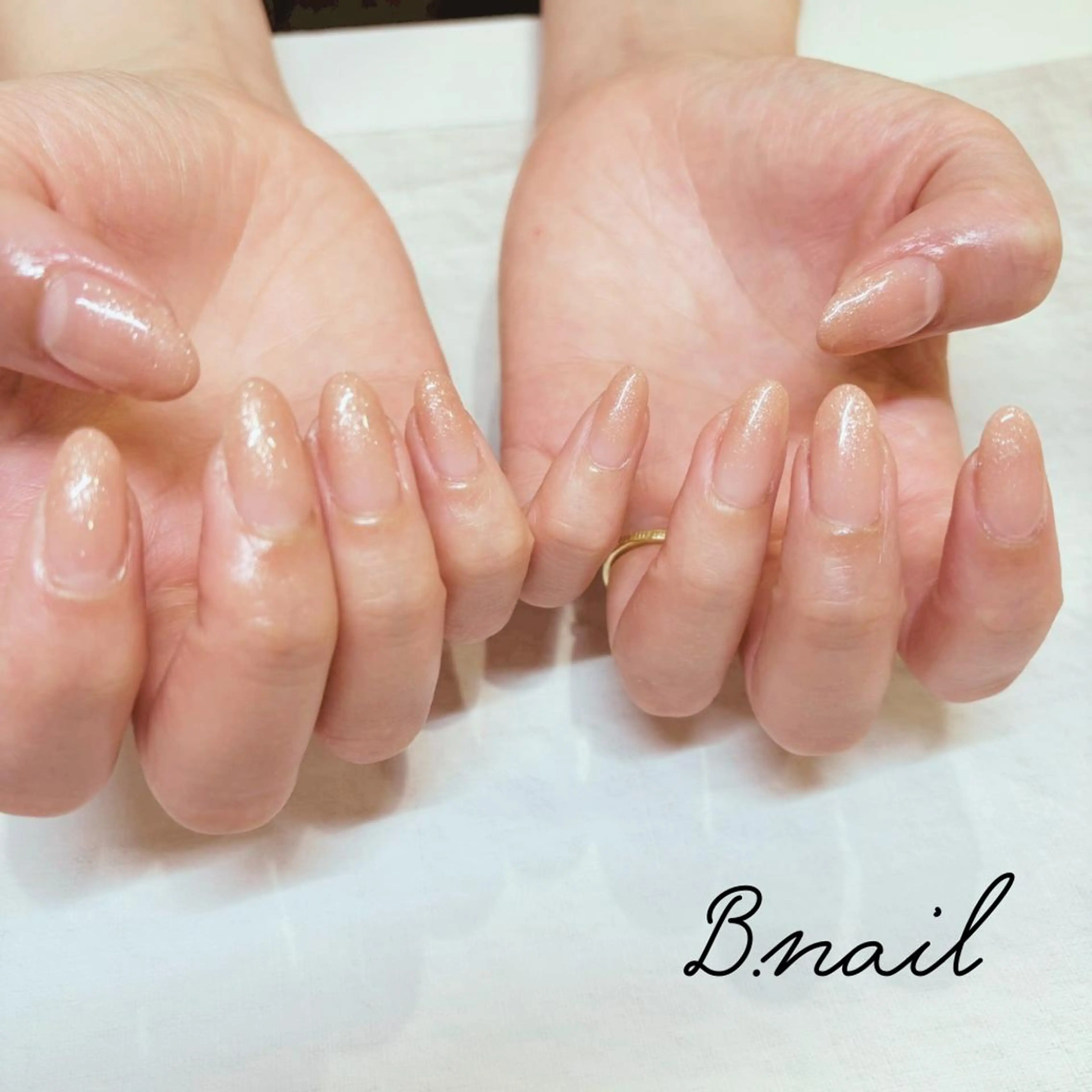 ネイル グラデーション ラメ(グリッター) ラメグラデーション シンプルネイル ハンドネイル B.nail | cocoroのネイルデザイン