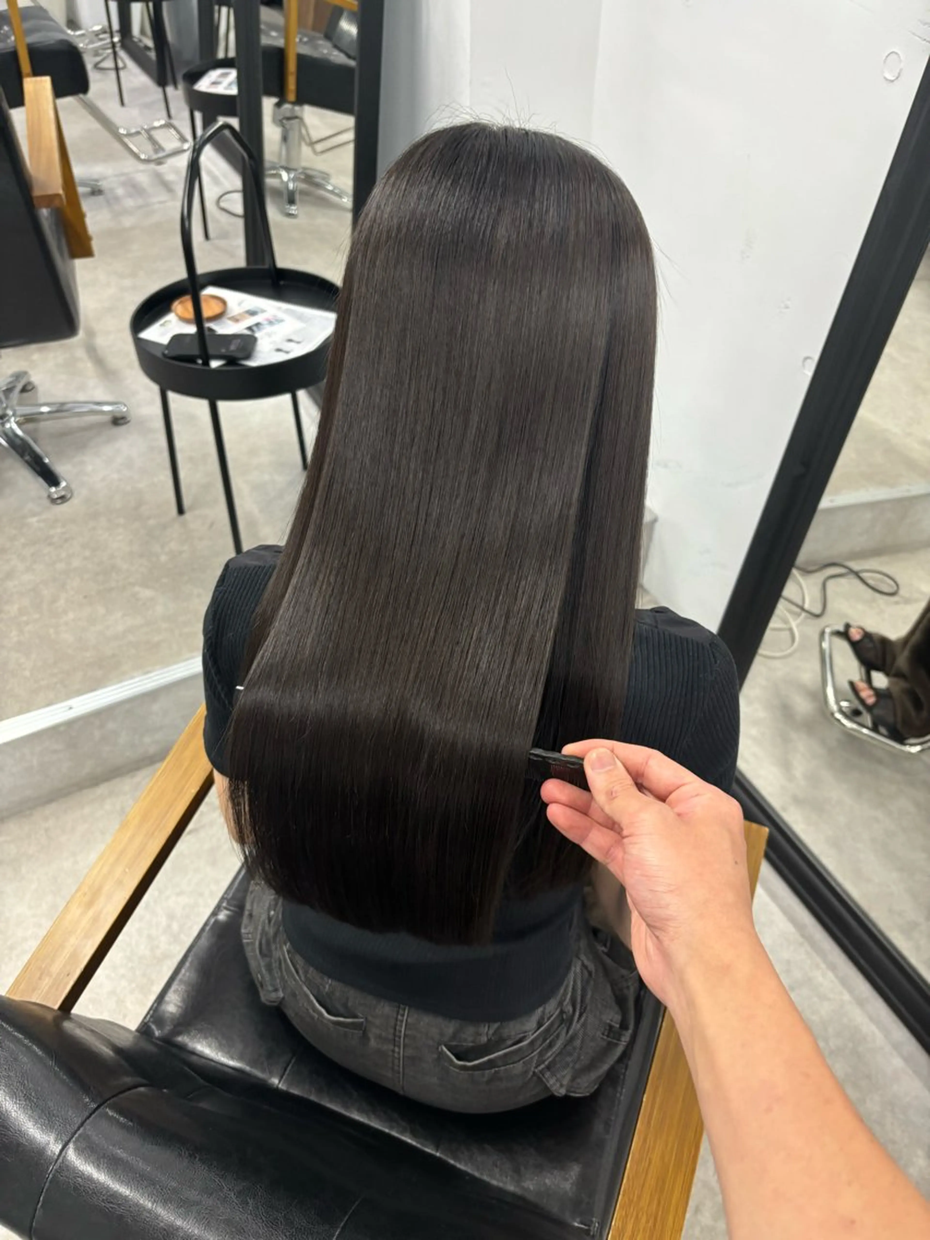 ロング 髪質改善 縮毛矯正 トリートメント マツダ レンのヘアスタイル