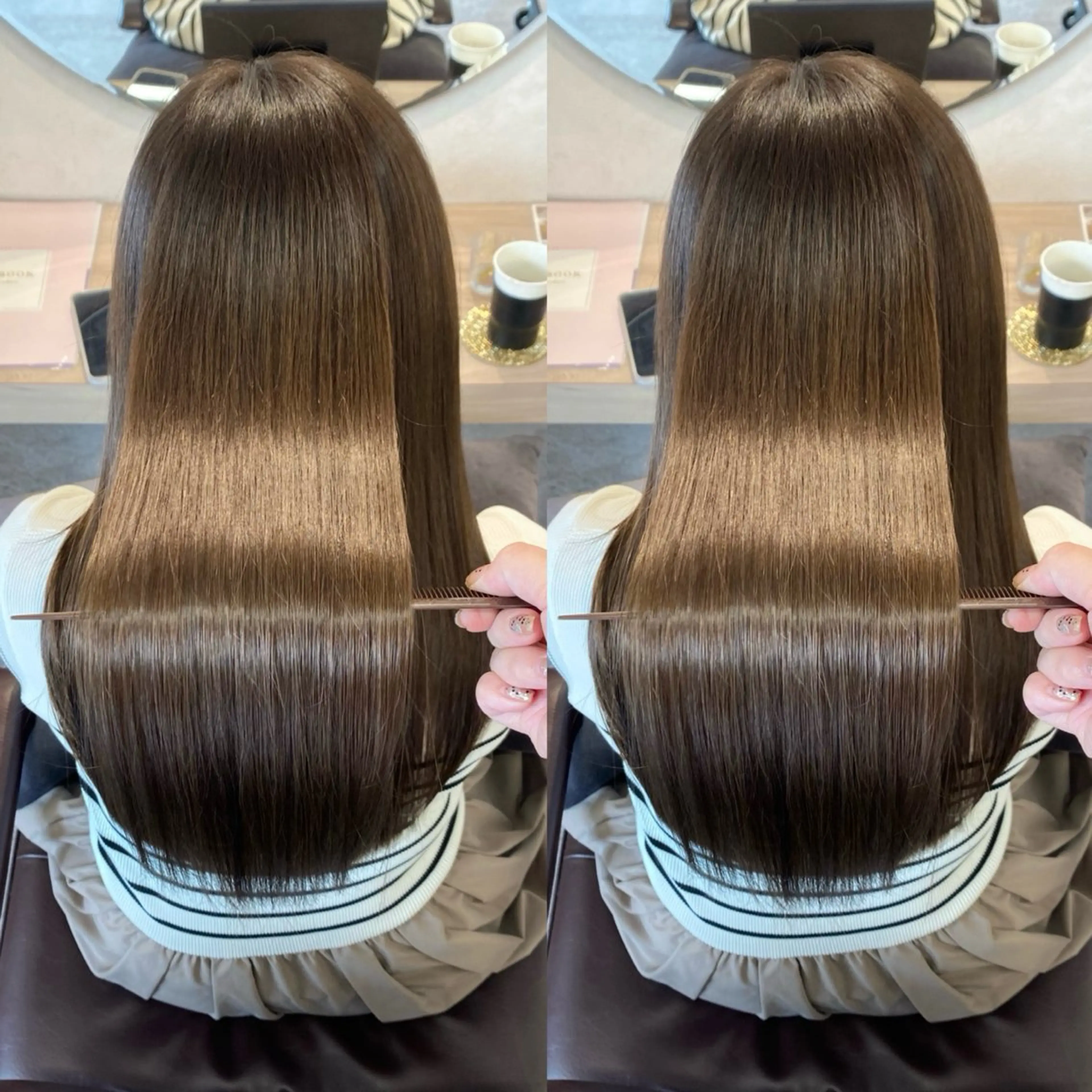 ロング カラー 髪質改善 トリートメント カット ヘアカラー トリートメント 髪質改善🫧ベージュ 椙山 響のヘアスタイル