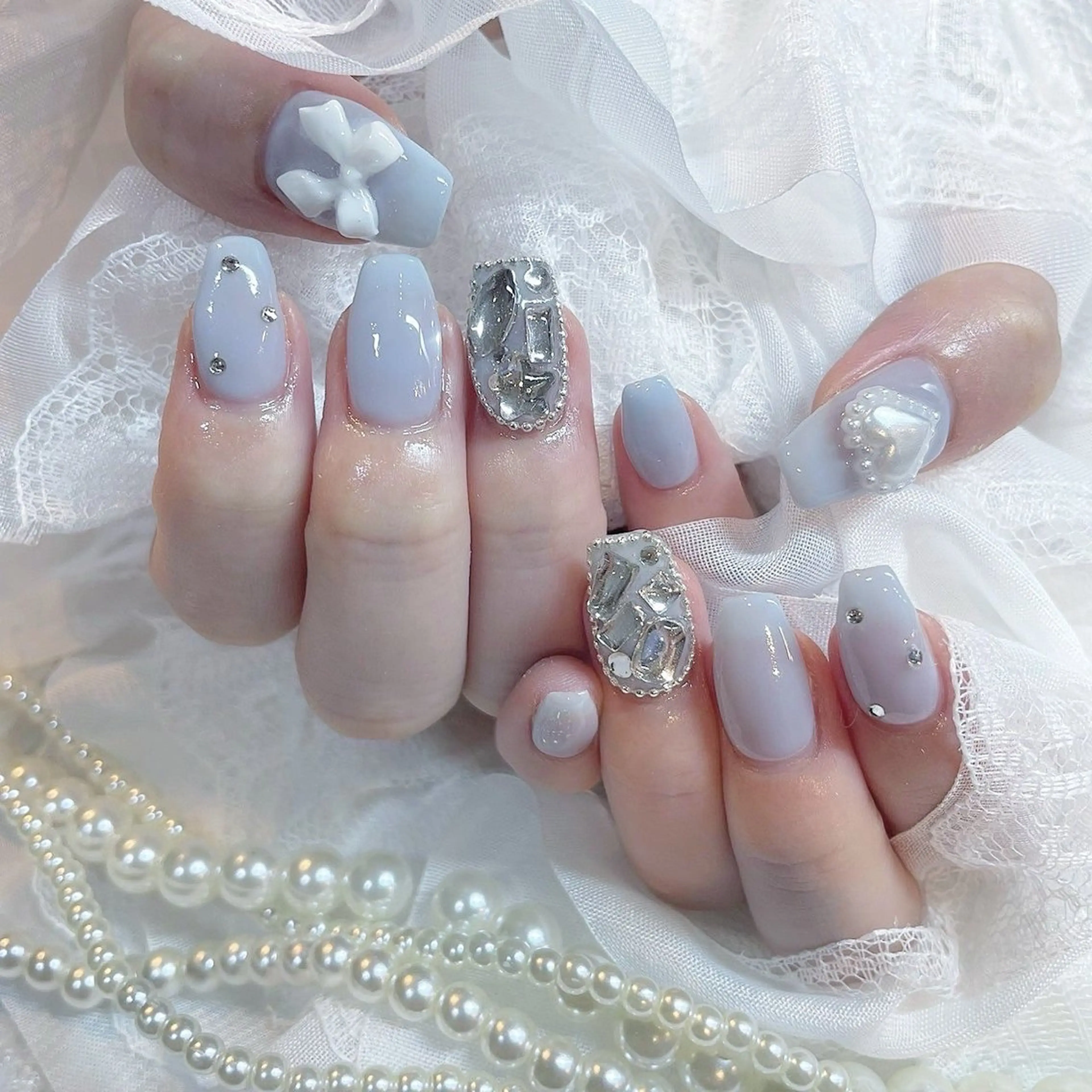 【新規様平日限定】💍持ち込み画像可💍ハンド90つけ放題デザイン片手3〜4本 (オフ有or無)の写真