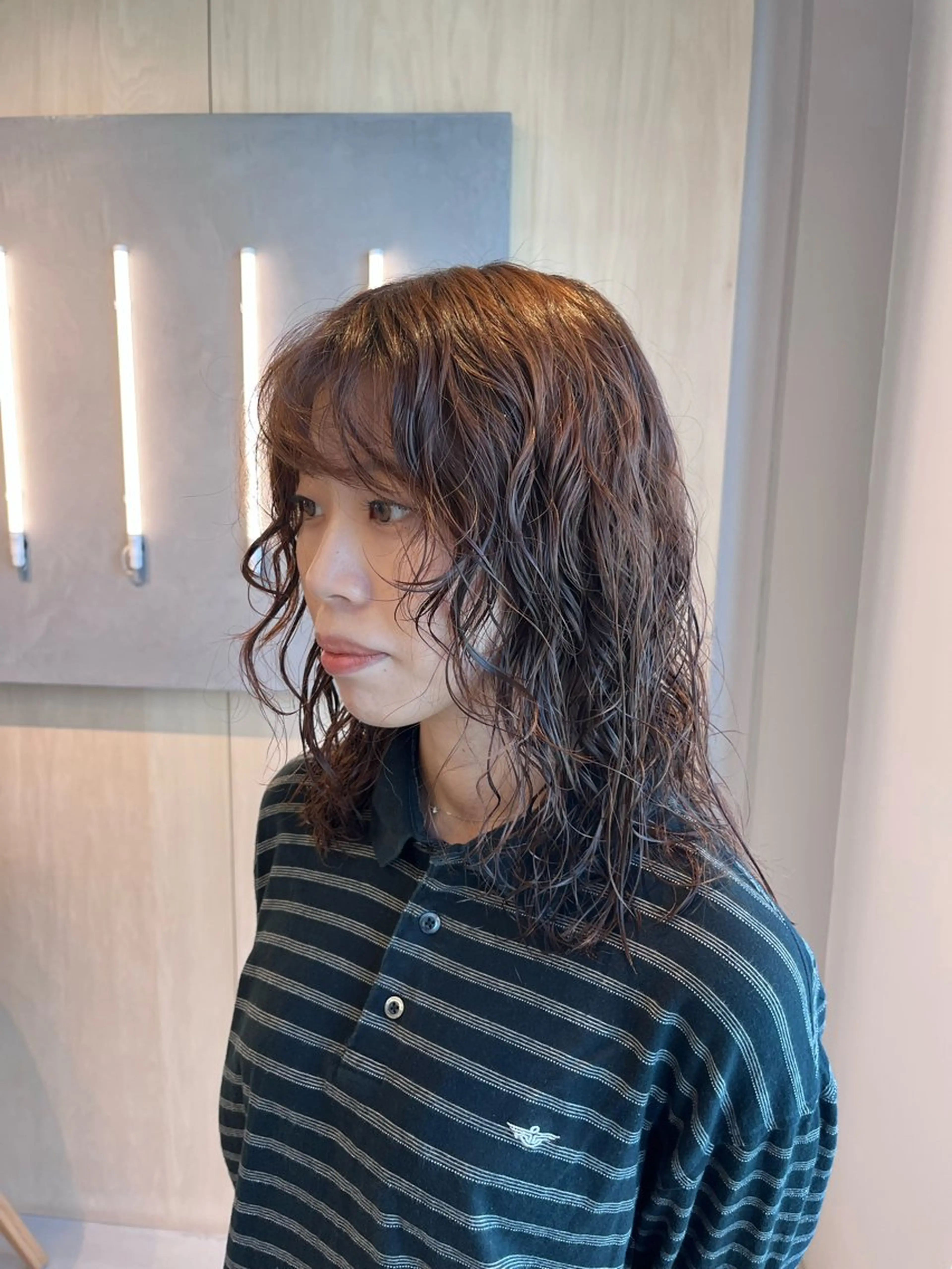 ミディアム パーマ ミディアムパーマ 恒松 大毅のヘアスタイル