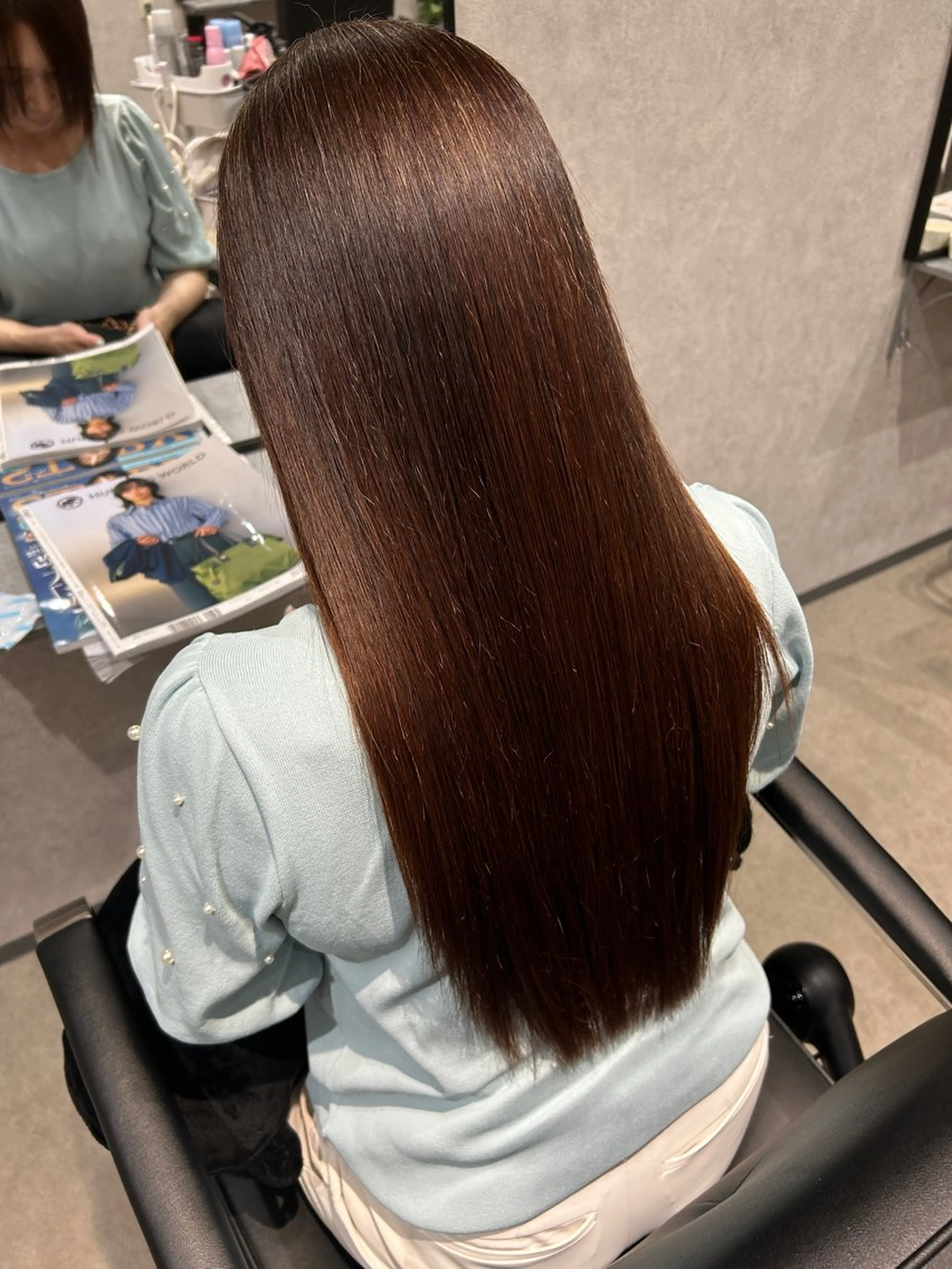 ロング 縮毛矯正 Clair ￤rinkaのヘアスタイル