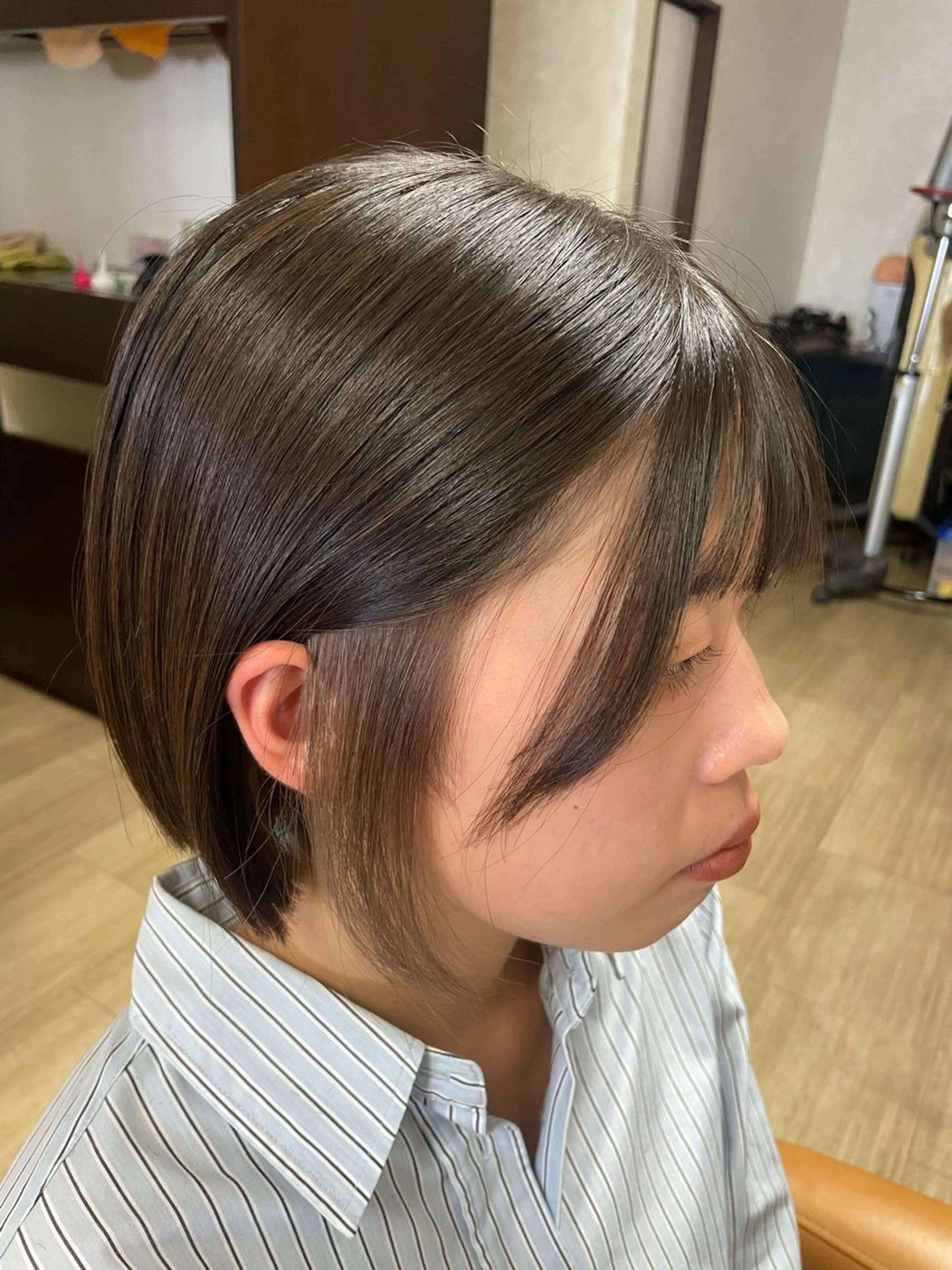 ショート カラー ヘアカラー 徳留 もも花のヘアスタイル