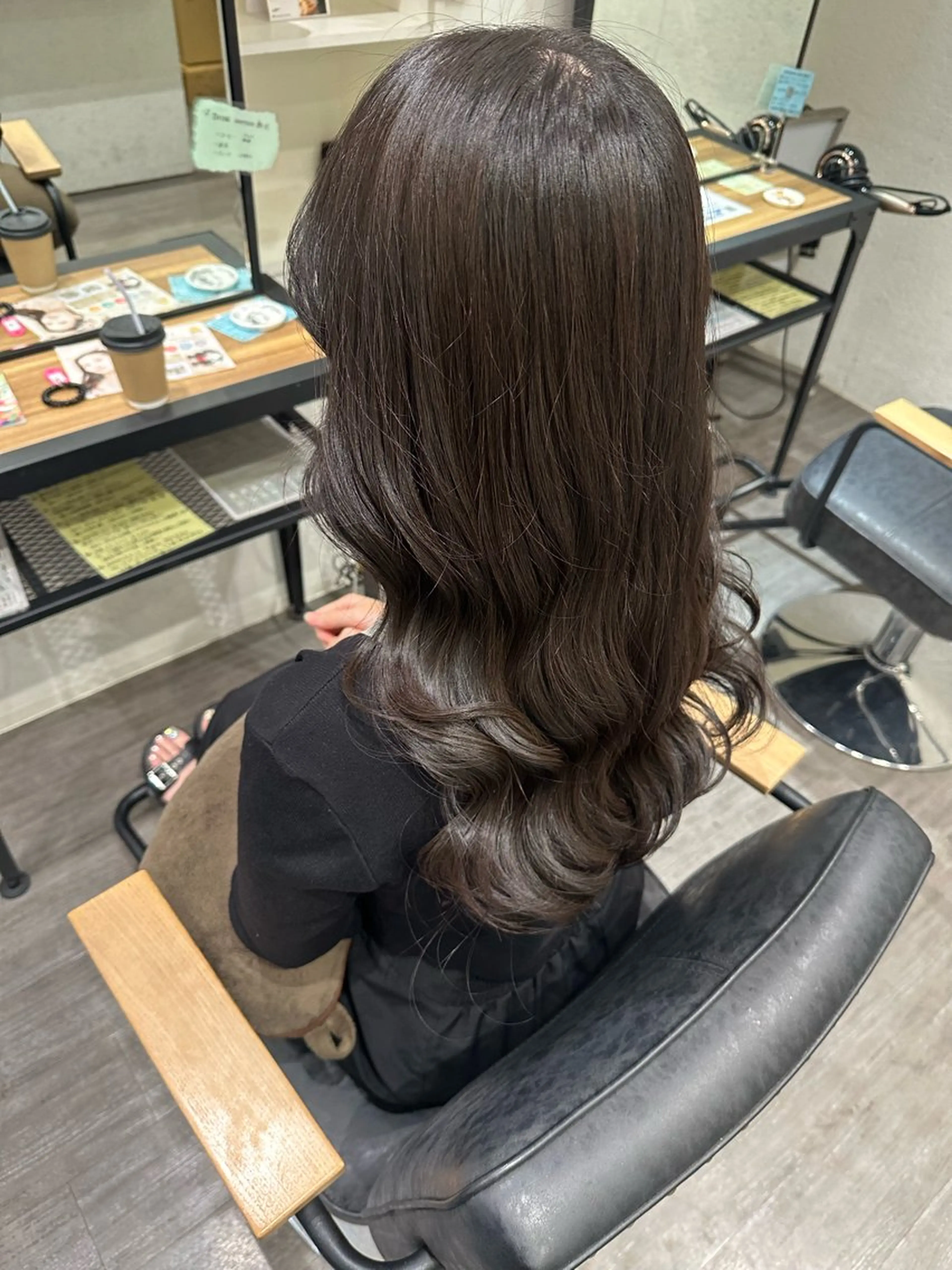 ロング カラー グレージュ カット ヘアカラー トリートメント 艶髪レイヤー上田 紗也🇰🇷💗のヘアスタイル