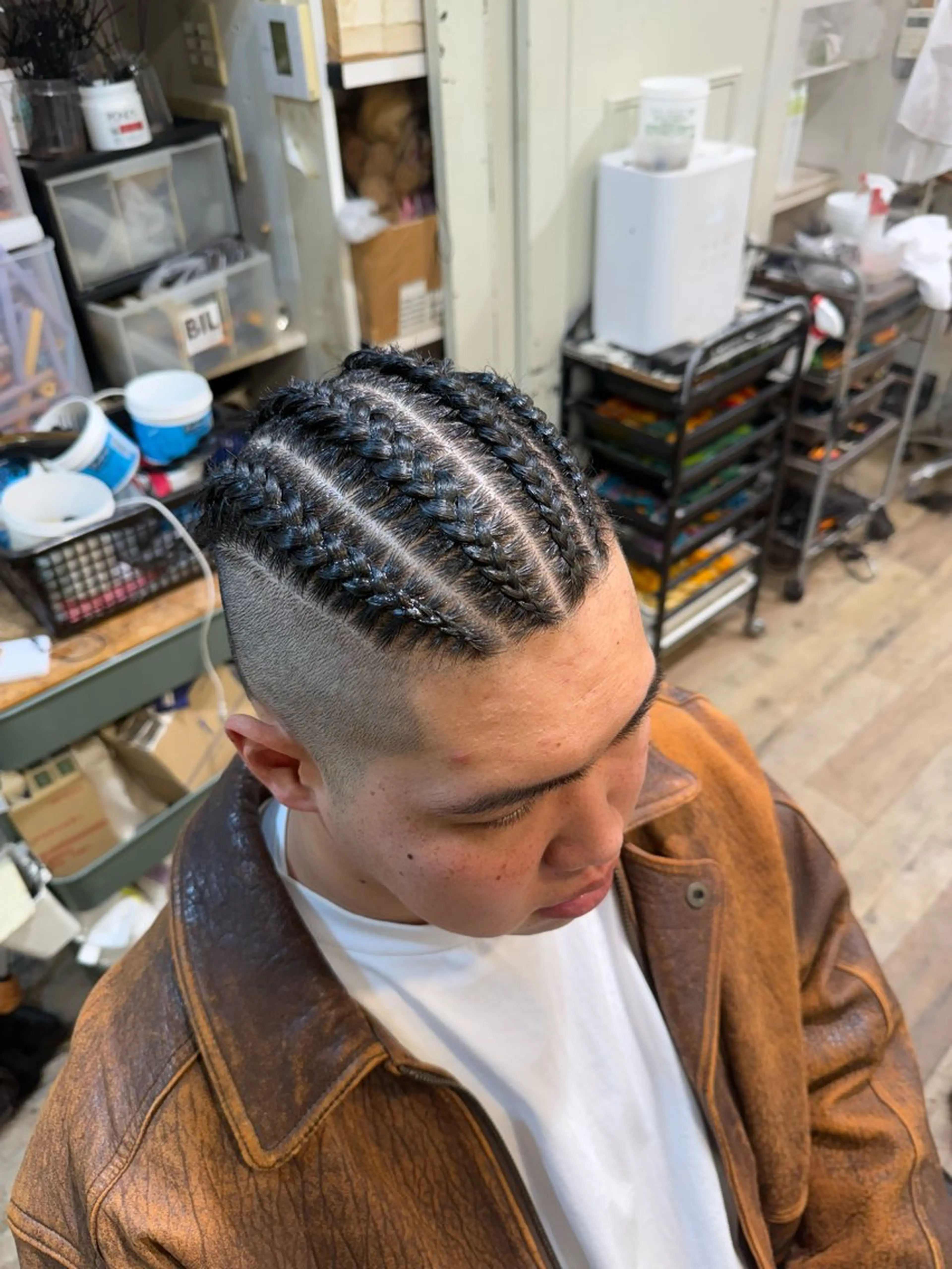 ショート コーンロウ／ドレッド 浅賀晟弥のヘアスタイル