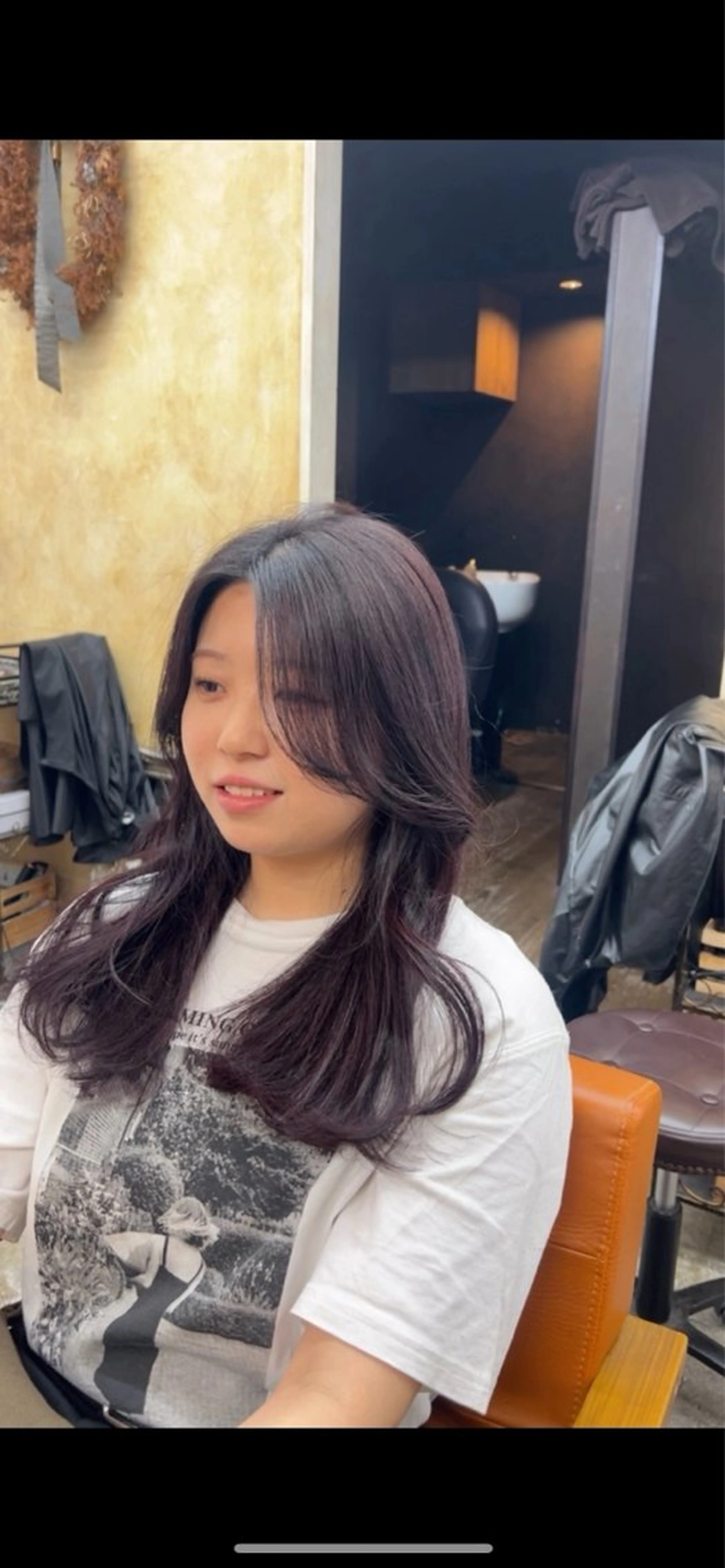 セミロング ヘアカラー ともざねゆか UniQ/岡山駅のヘアスタイル