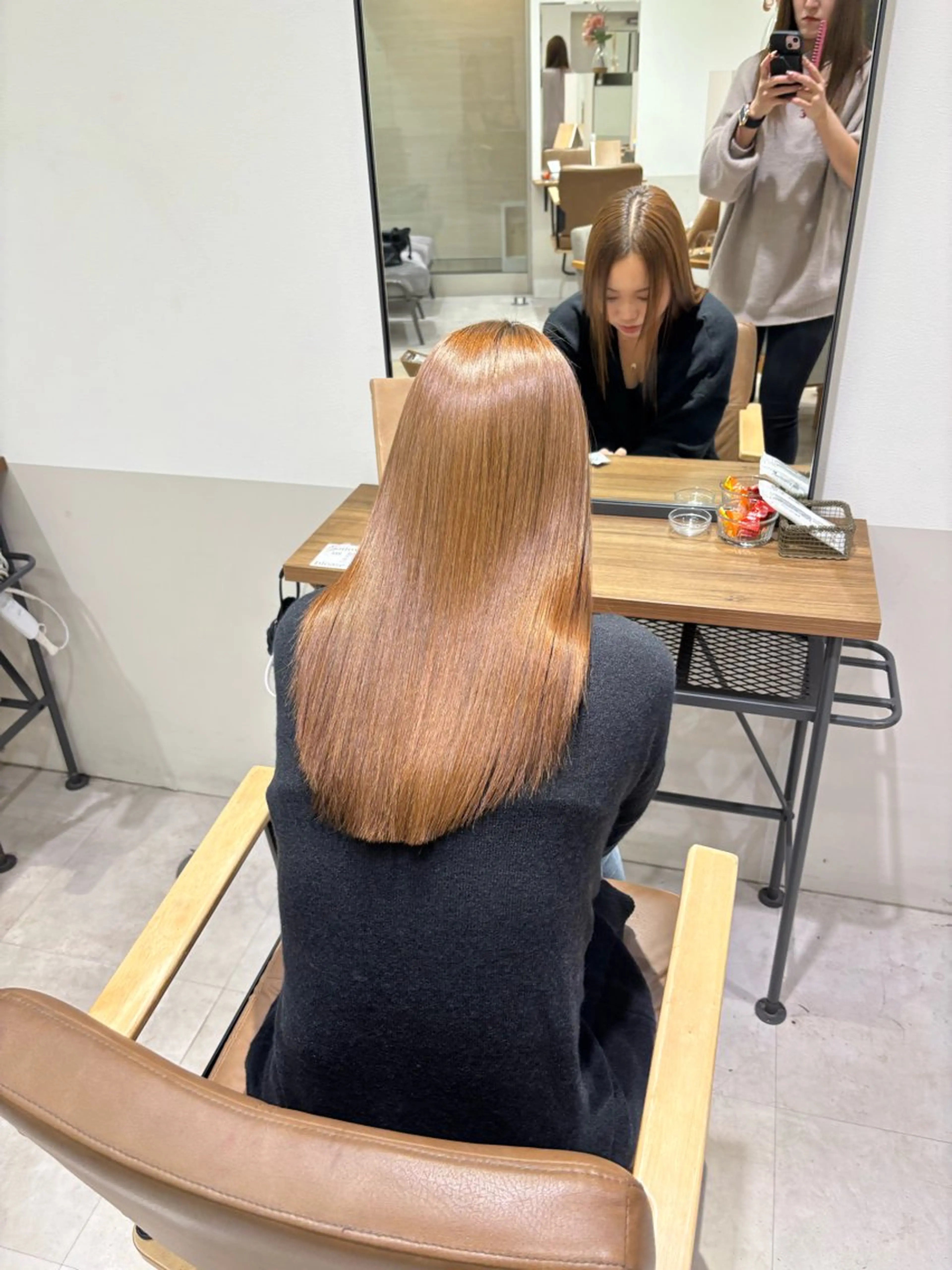 セミロング 縮毛矯正 かのん /ボブ特化/大阪梅田のヘアスタイル