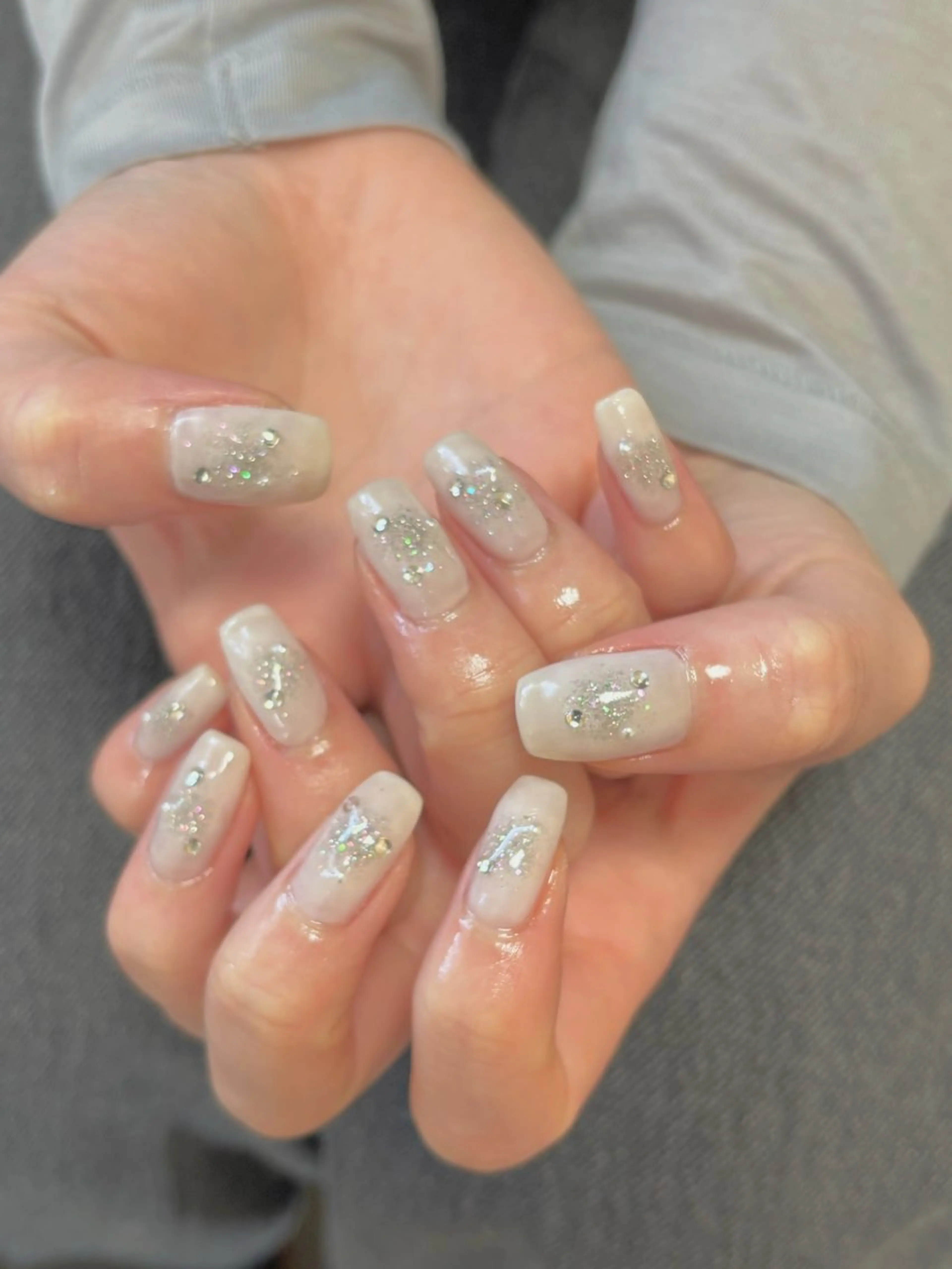 ネイル チークネイル ジェルネイル キラキラネイル マグネットネイル ニュアンスネイル ハンドネイル tamu nail 　金町のネイルデザイン