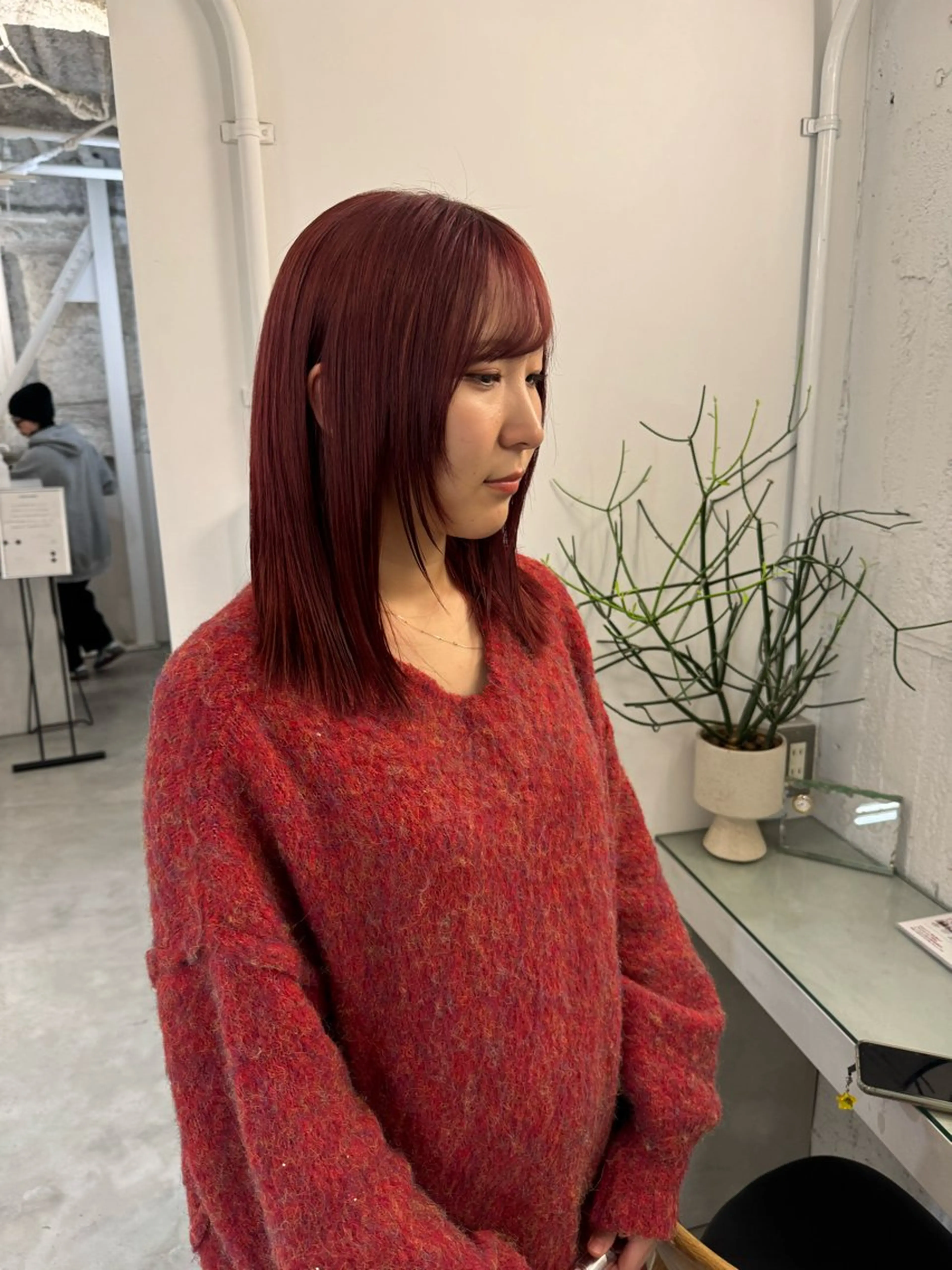 セミロング カット ヘアカラー トリートメント 新宿/顔周りカット +レイヤー=しずく♩のヘアスタイル