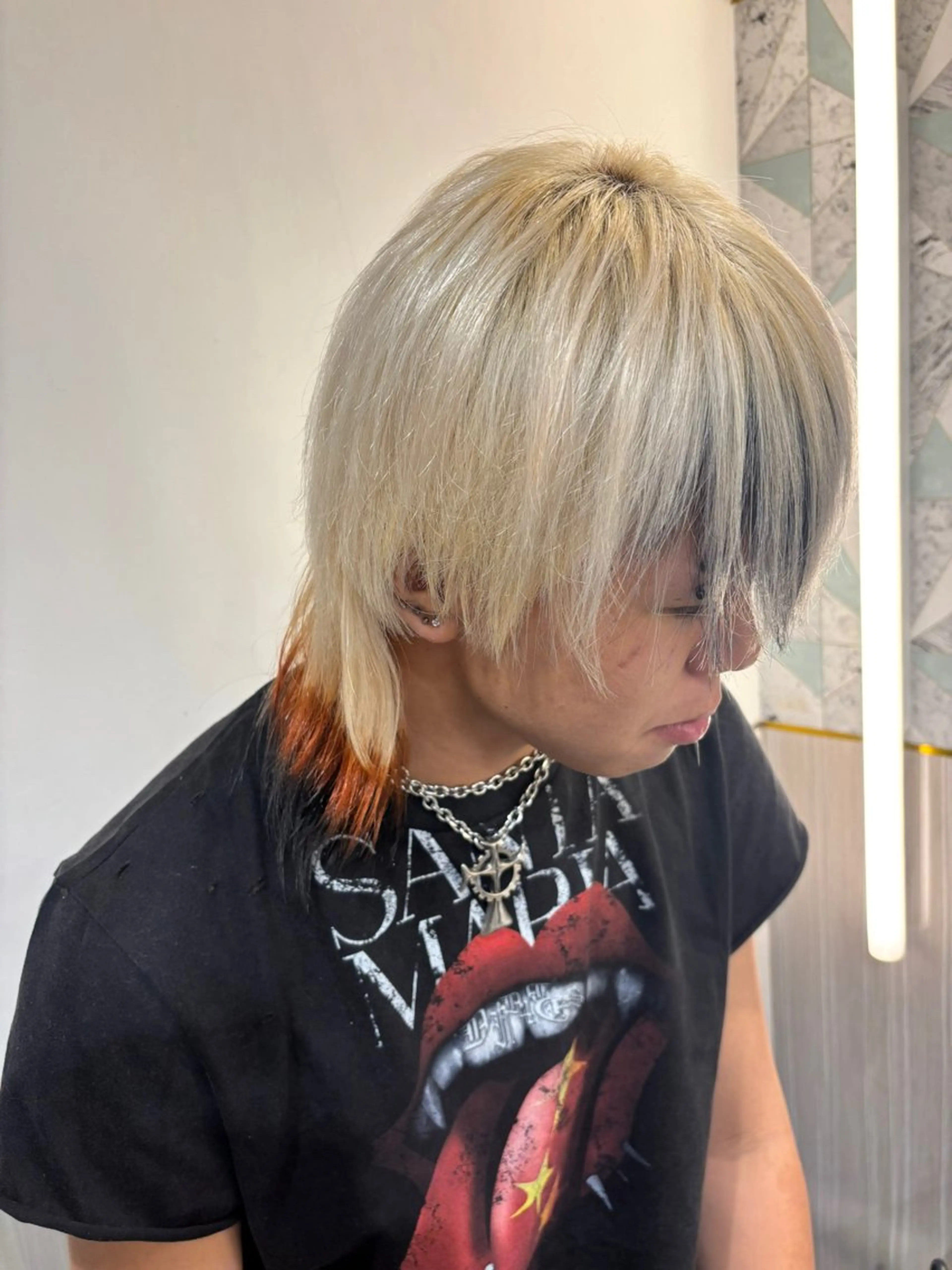 ショート カラー メンズ earth銀座 青山🩵のヘアスタイル