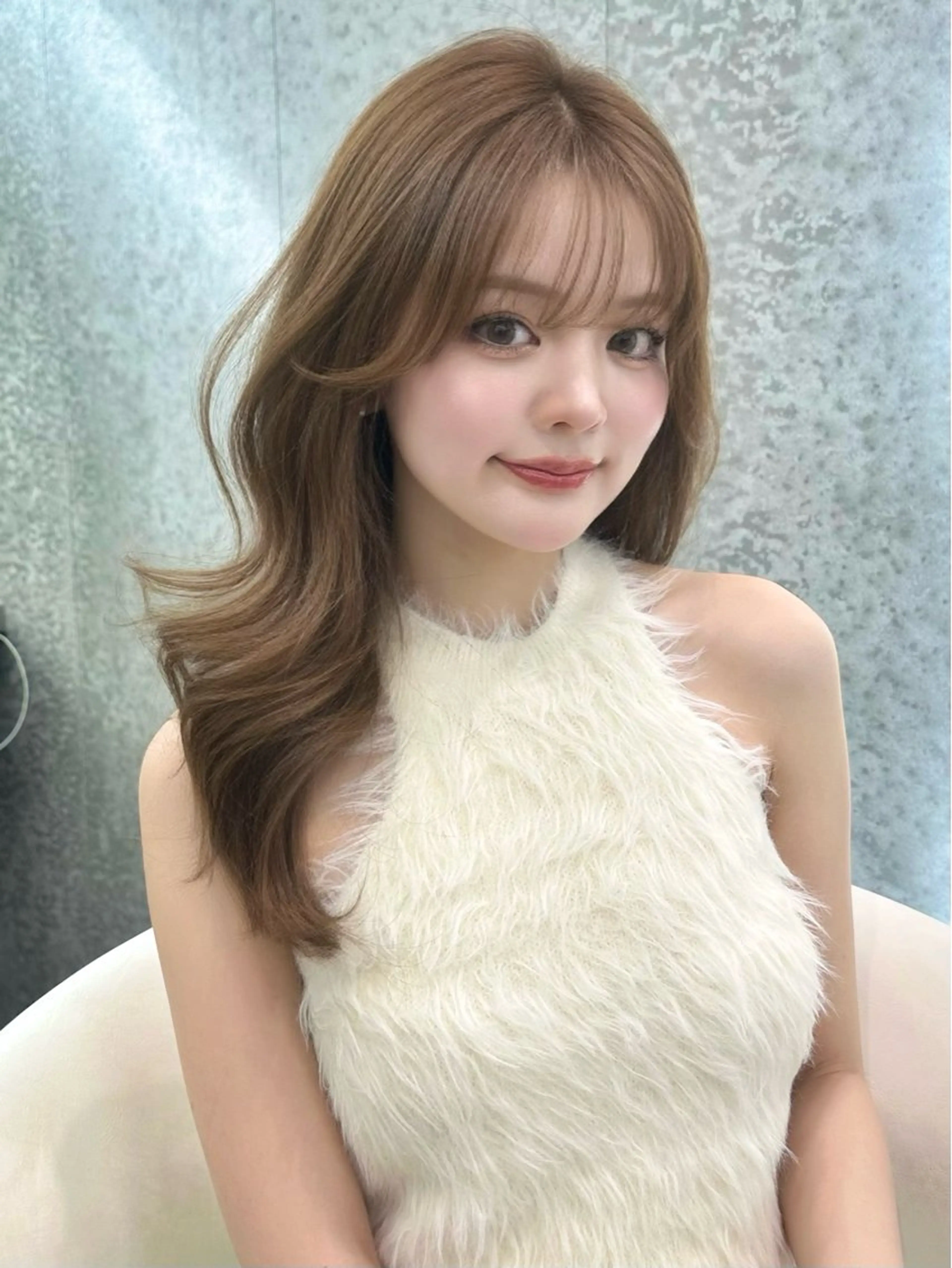 セミロング カラー ヘアアレンジ カット ヘアカラー トリートメント ブリーチなしW🎀 髪質改善／はのんのヘアスタイル