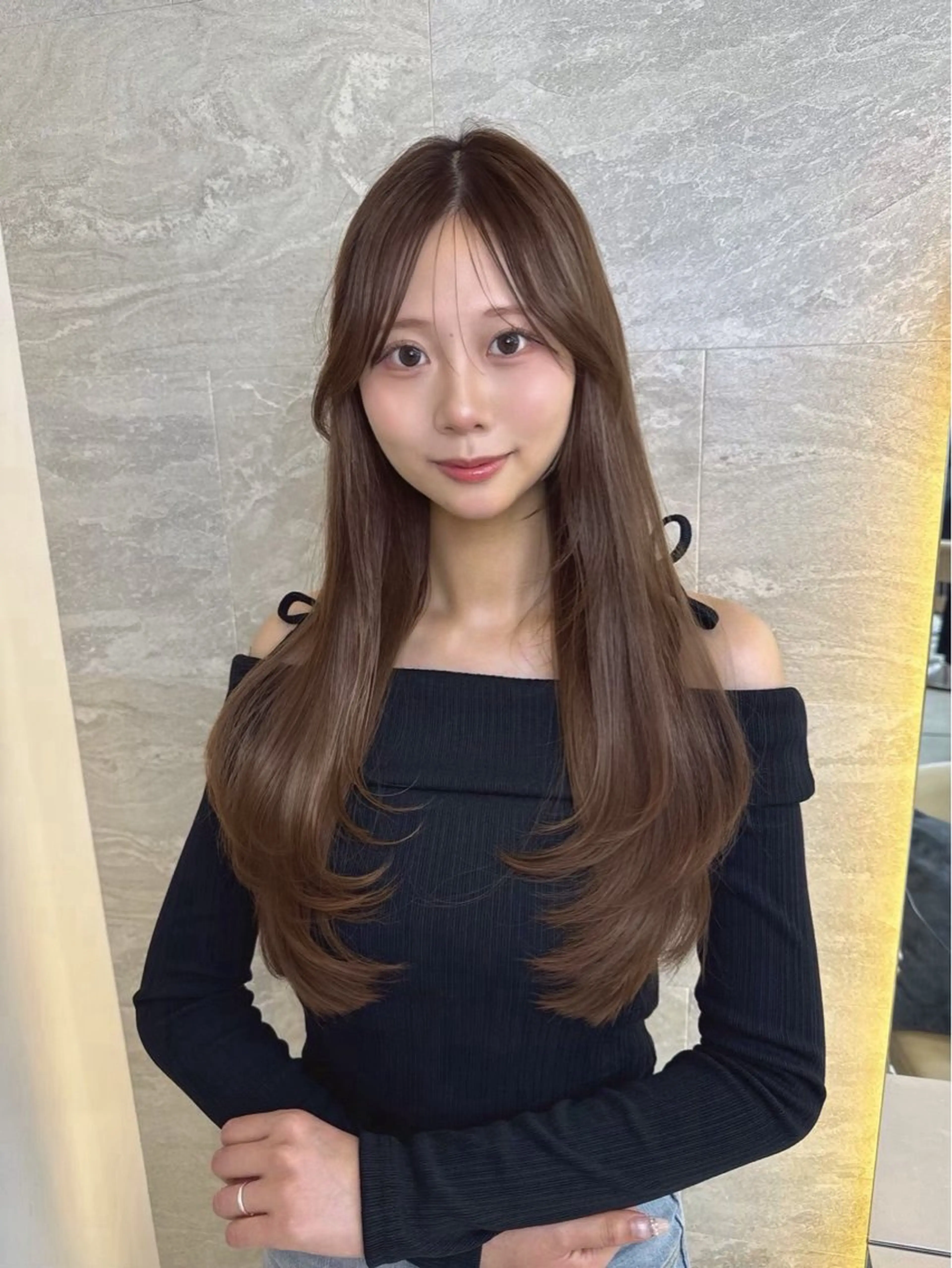 ロング ショート×顔周り× 縮毛矯正/Jirouのヘアスタイル