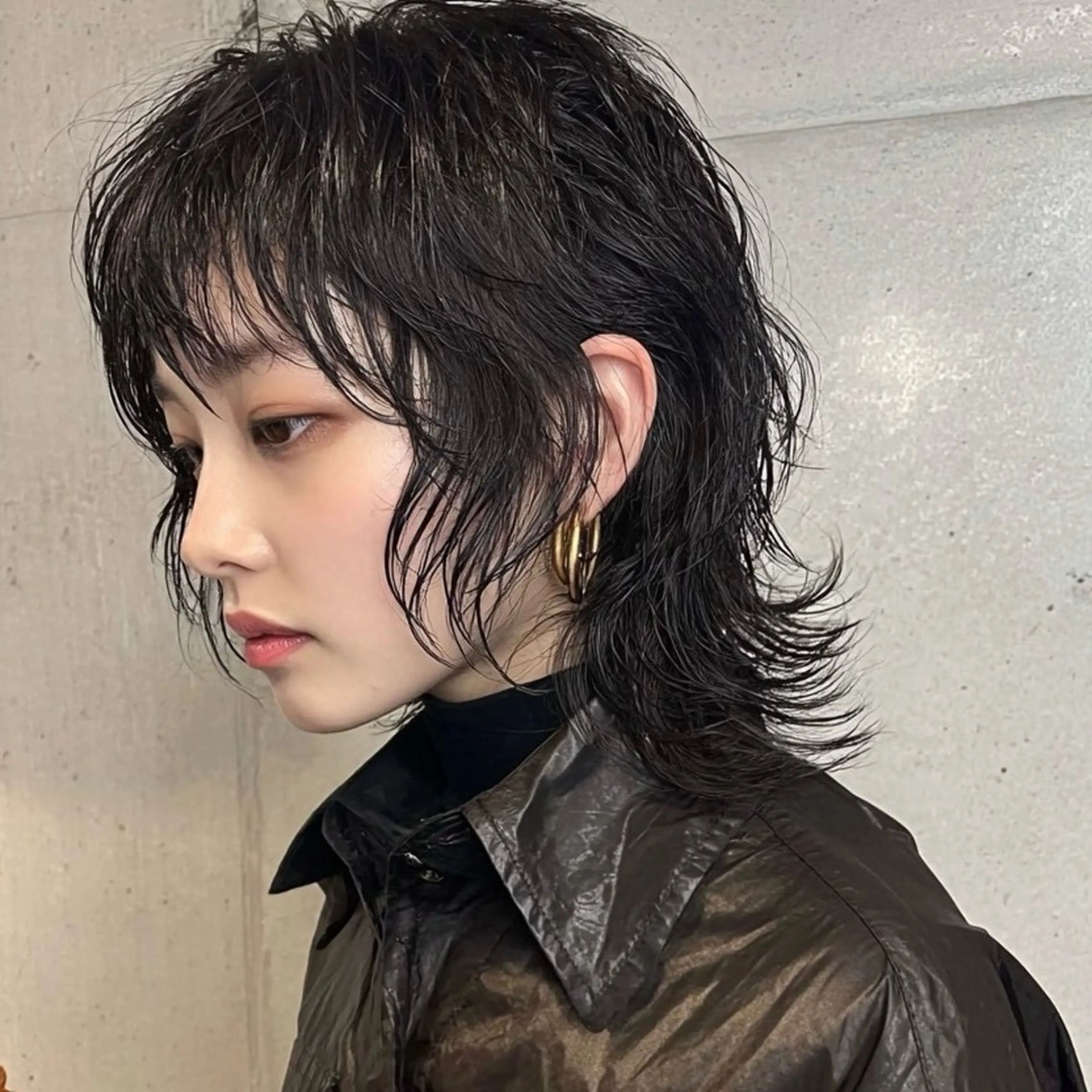 ミディアム パーマ カット パーマ Hiroto/表参道 /暗髪/モード♠️のヘアスタイル