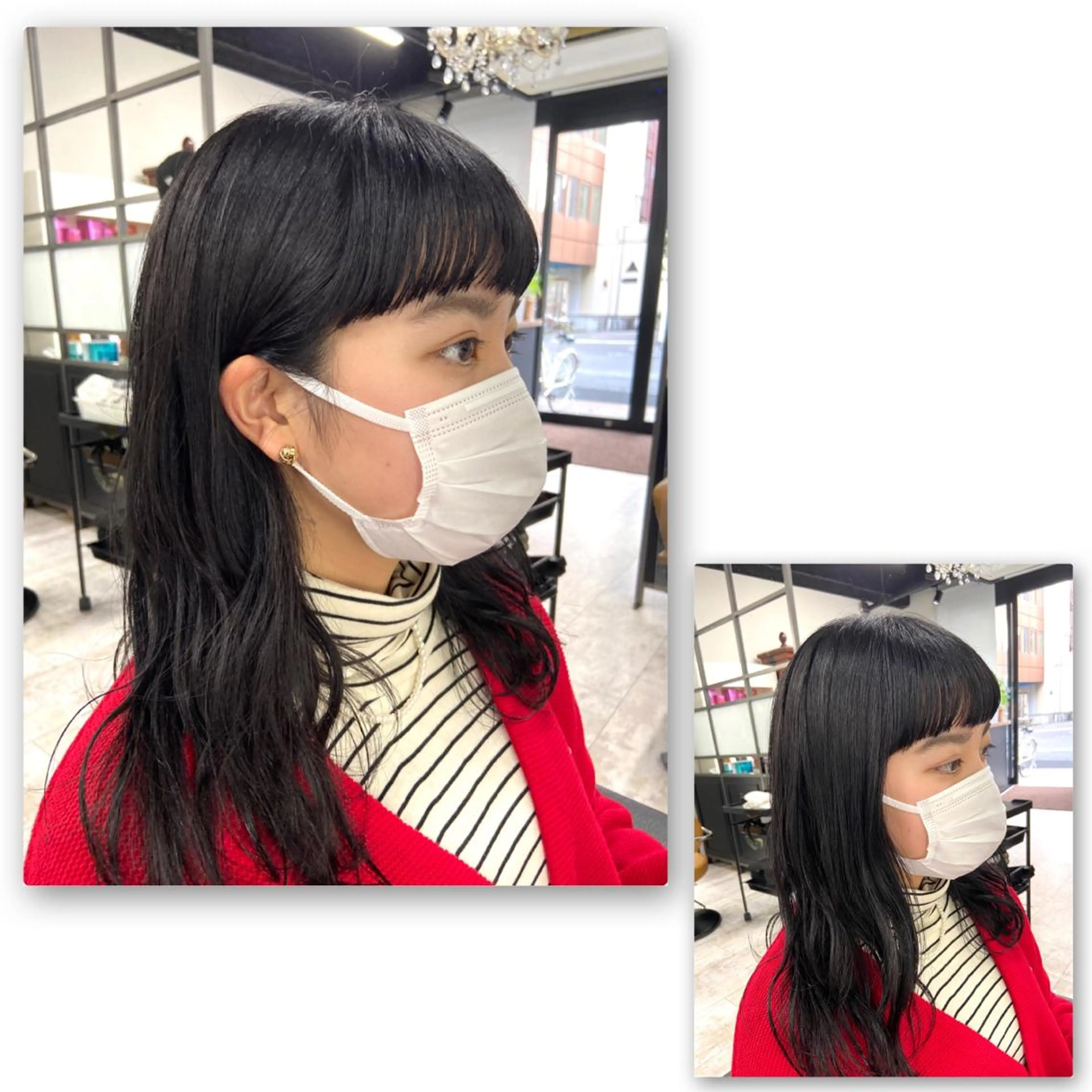 セミロング シースルーバング ワイドバング カット ヘアカラー トリートメント 二児のパパで店長な 戸田健治のヘアスタイル