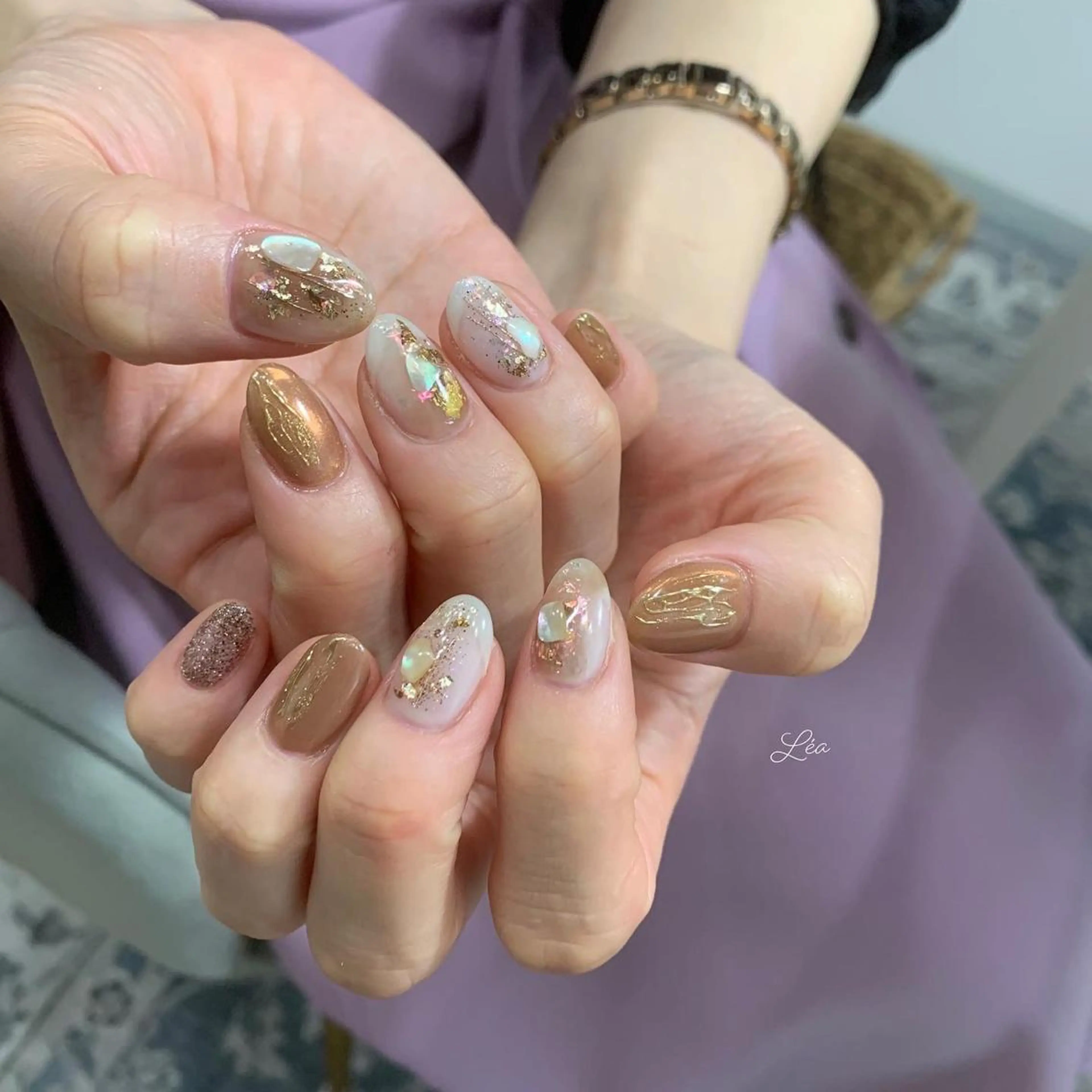 ネイル ジェルネイル 持ち込み パラジェル ソフトジェル Léa nailのネイルデザイン