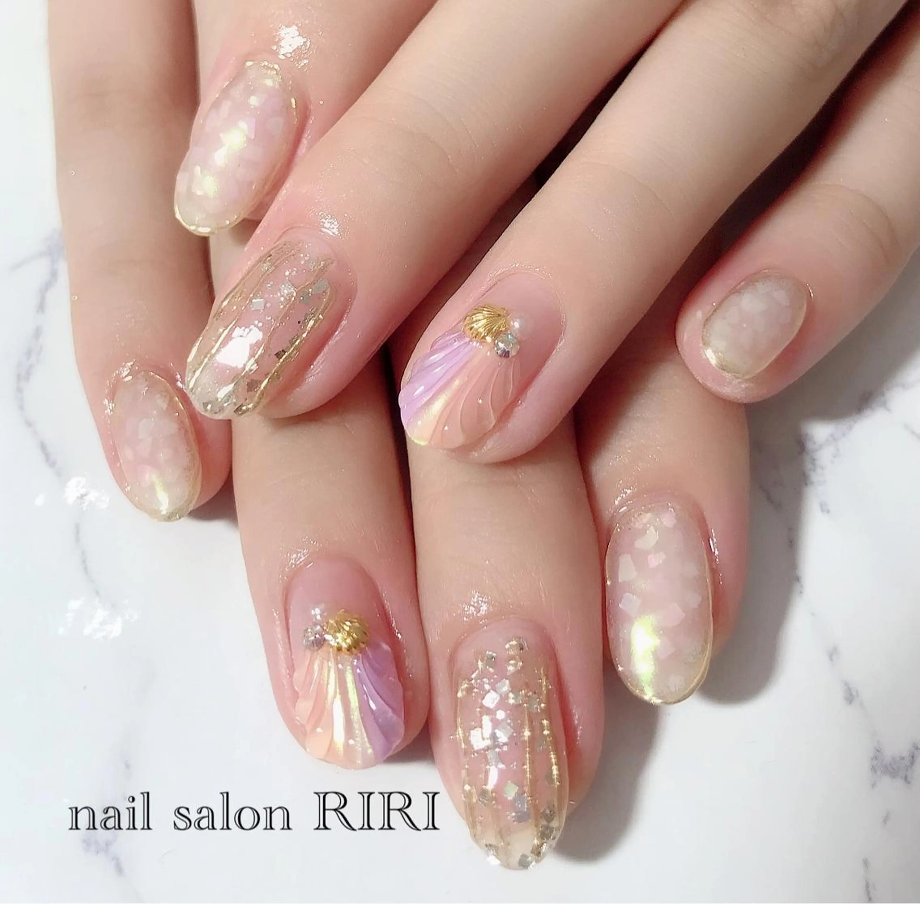 ネイル アートネイル オーロラネイル ミラーネイル private  nail  salon RIRI所属・RIRI リリのネイルデザイン