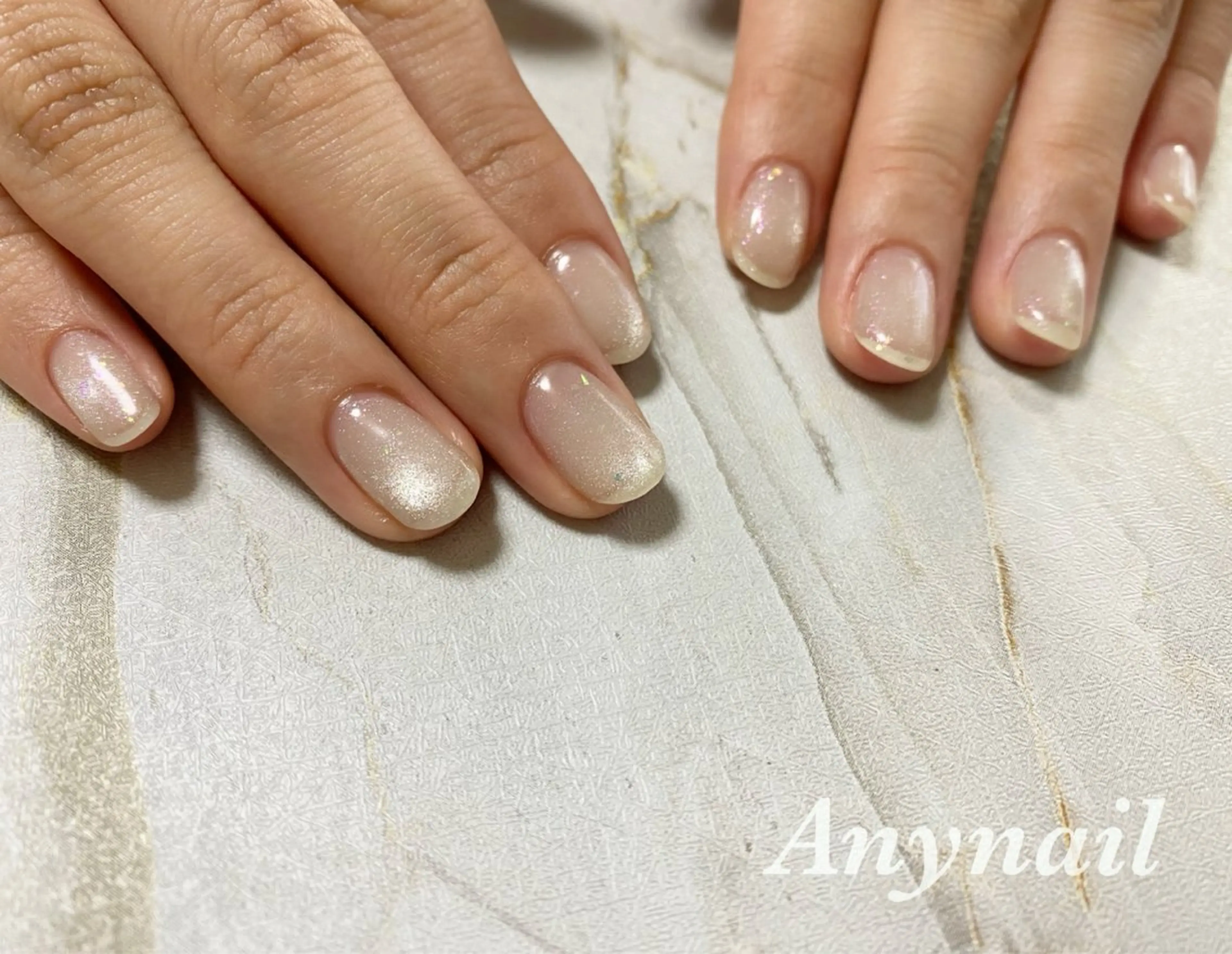 ネイル ブルー 氷ネイル・うるうるネイル マグネットネイル オフィスネイル ハンドネイル 岩澤 恵子のネイルデザイン