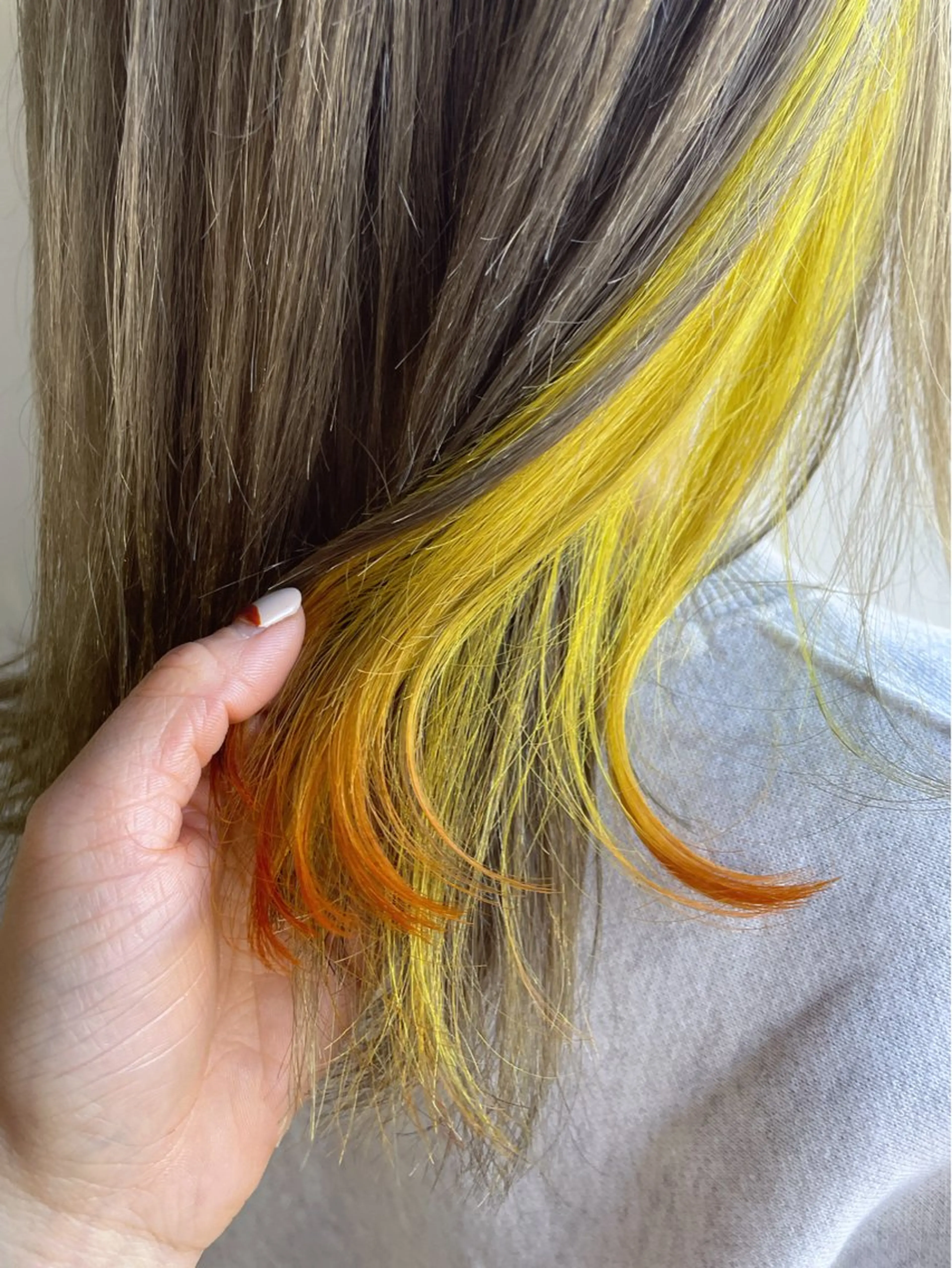 セミロング カラー ヘアアレンジ セミロングパーマ バレイヤージュ ブリーチ ケアブリーチ ダブルカラー ヘアカラー トリートメント 🌜 Lulu 🌛 公式/大通のヘアスタイル