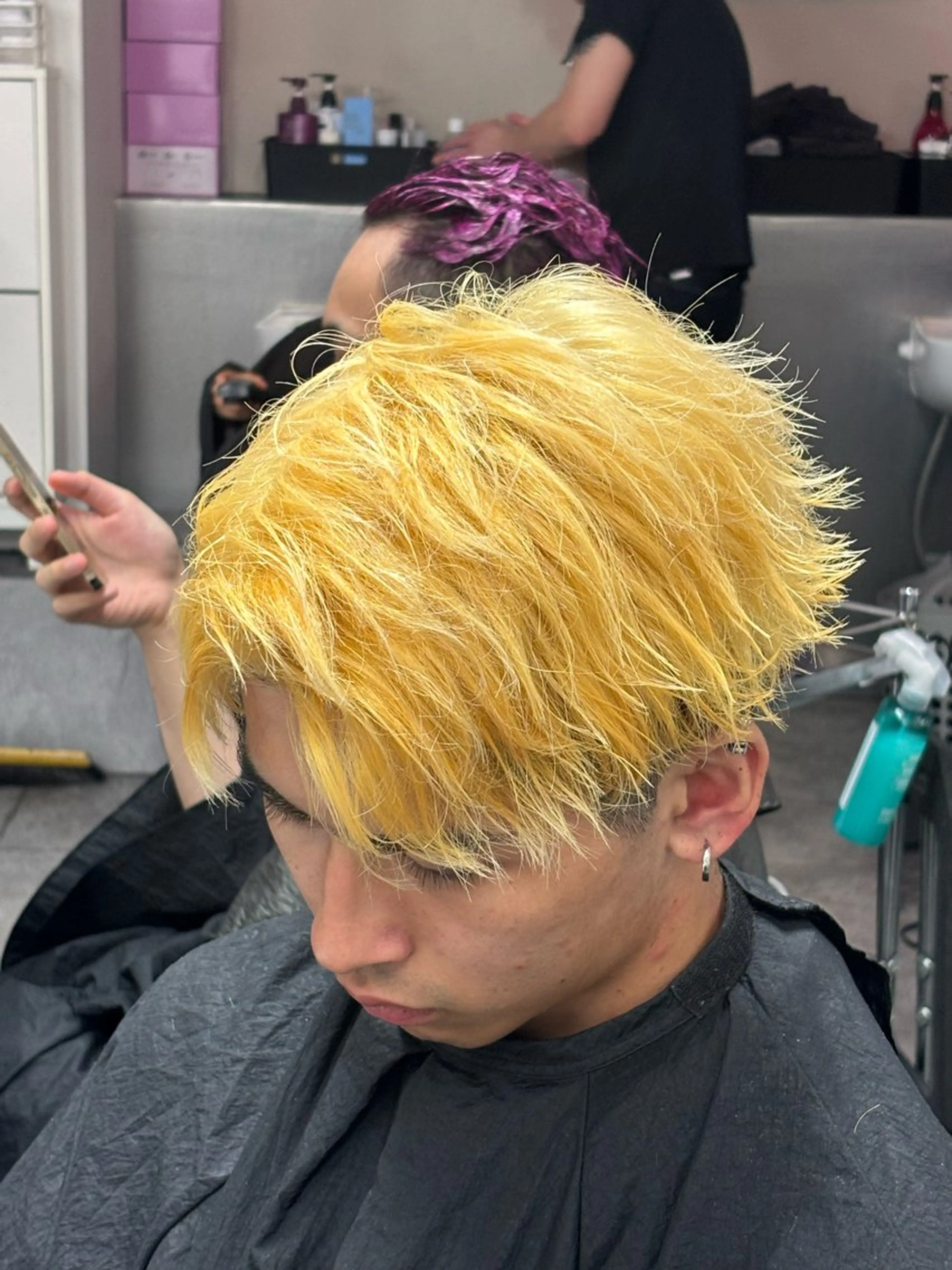 カラー メンズハイトーン 北斗💍レイヤーのヘアスタイル