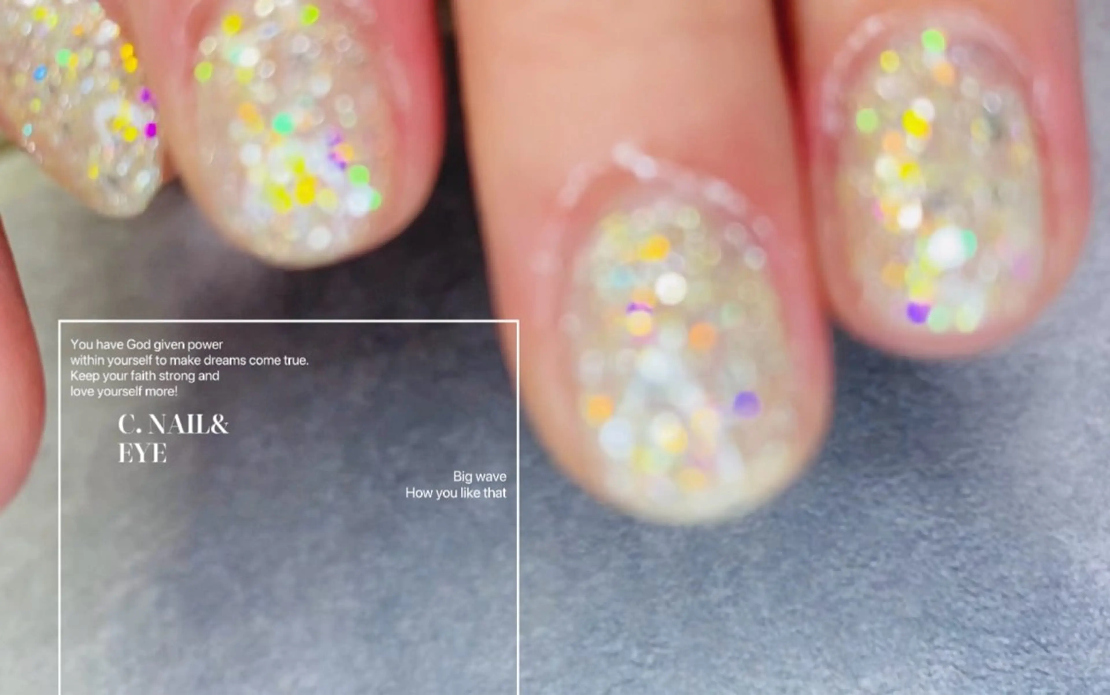 ネイル キラキラネイル マグネットネイル C.Nail &Eye筑紫駅のネイルデザイン