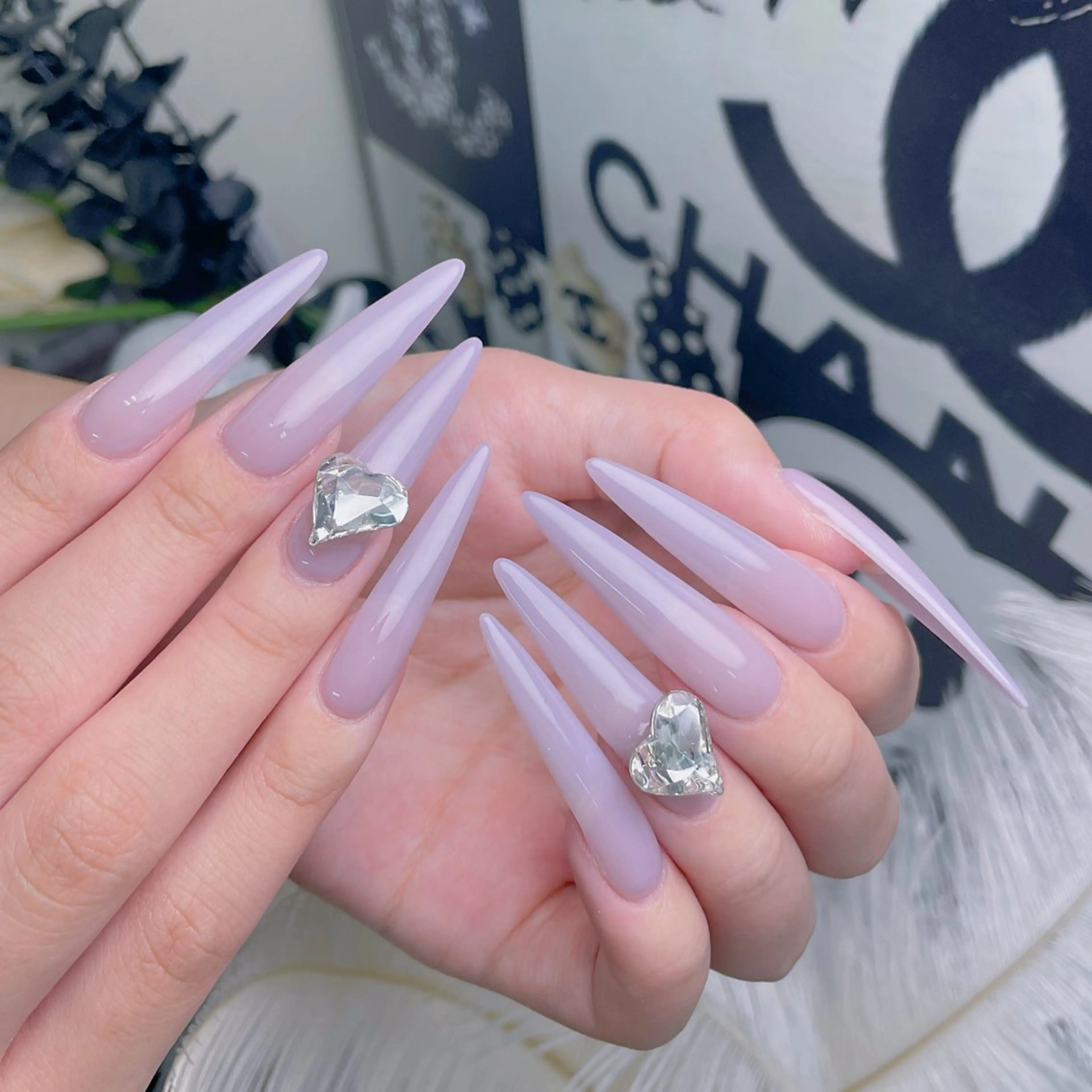 ネイル クリアネイル キラキラネイル ロングネイル マグネットネイル 夏ネイル ハンドネイル princess👑 木戸　唯のネイルデザイン