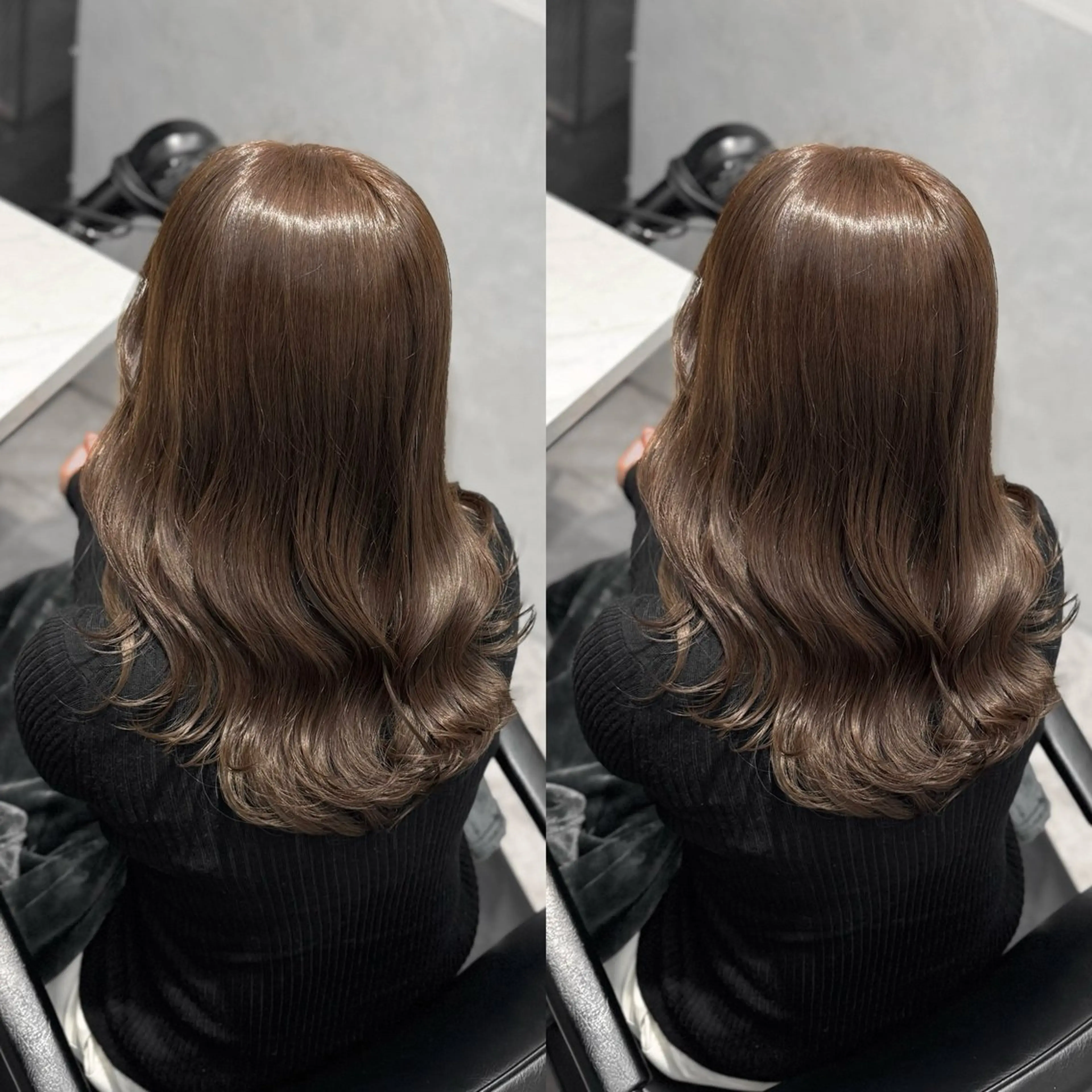 ロング カット ヘアカラー 縮毛矯正 🌟透明感カラー 🌟松岡勇輝のヘアスタイル