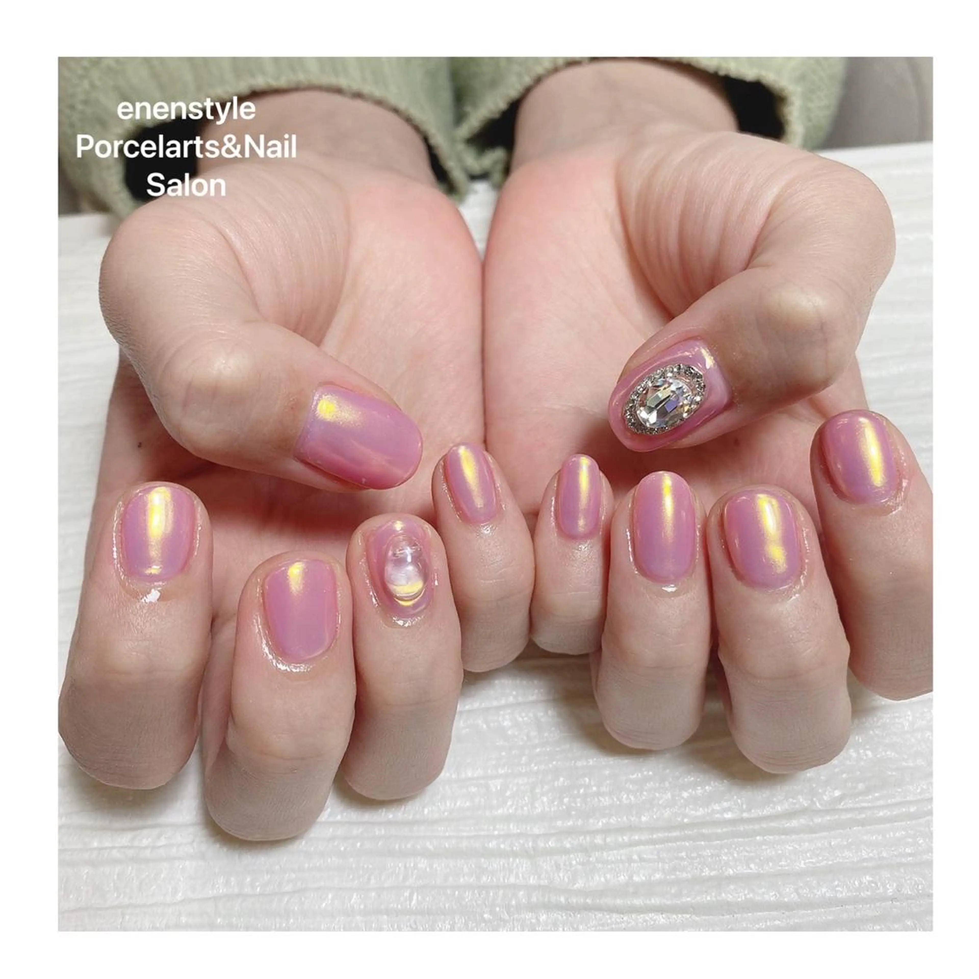 ショート ネイル ハンドネイル 👑enen style👑のネイルデザイン