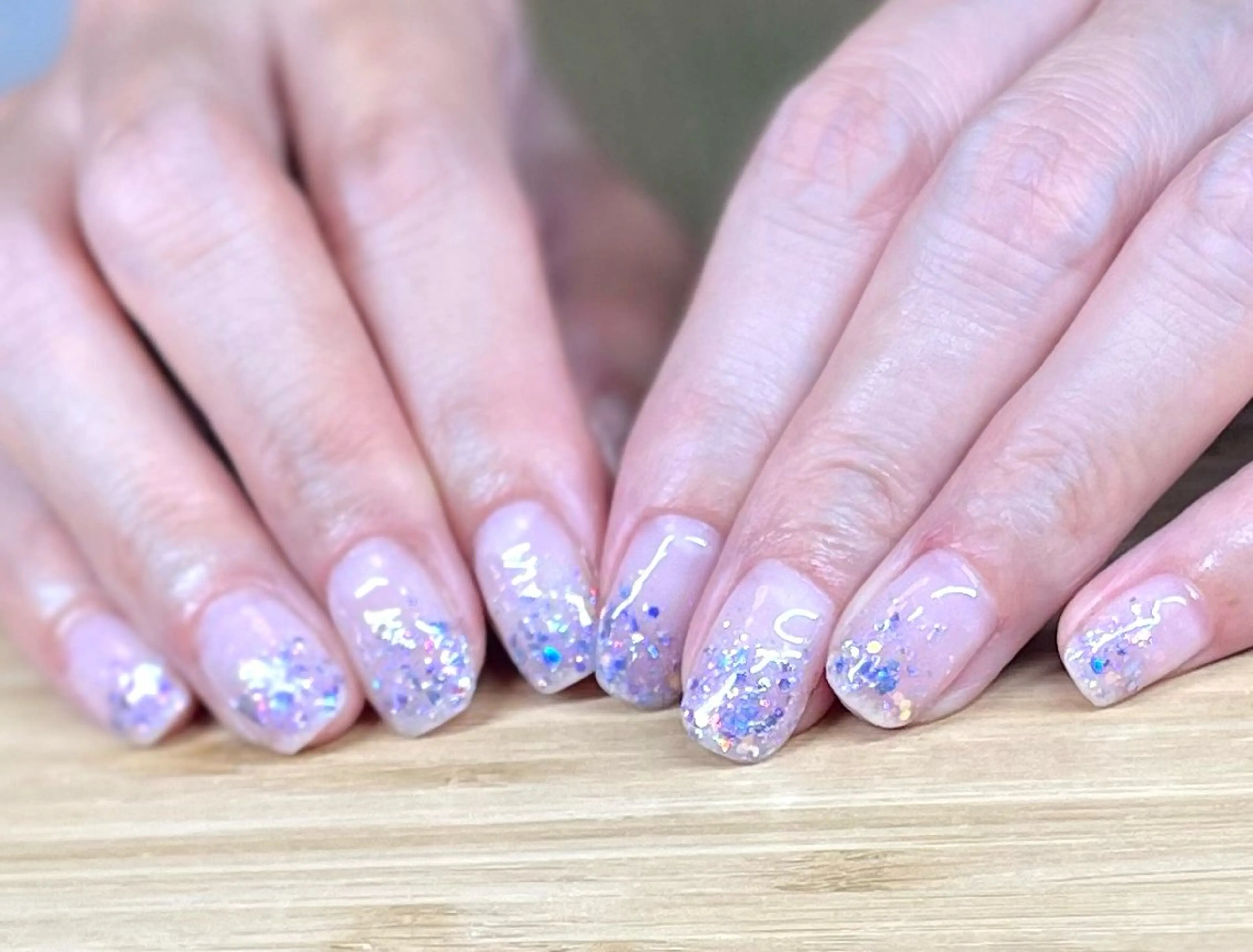 ラメグラデーションの写真