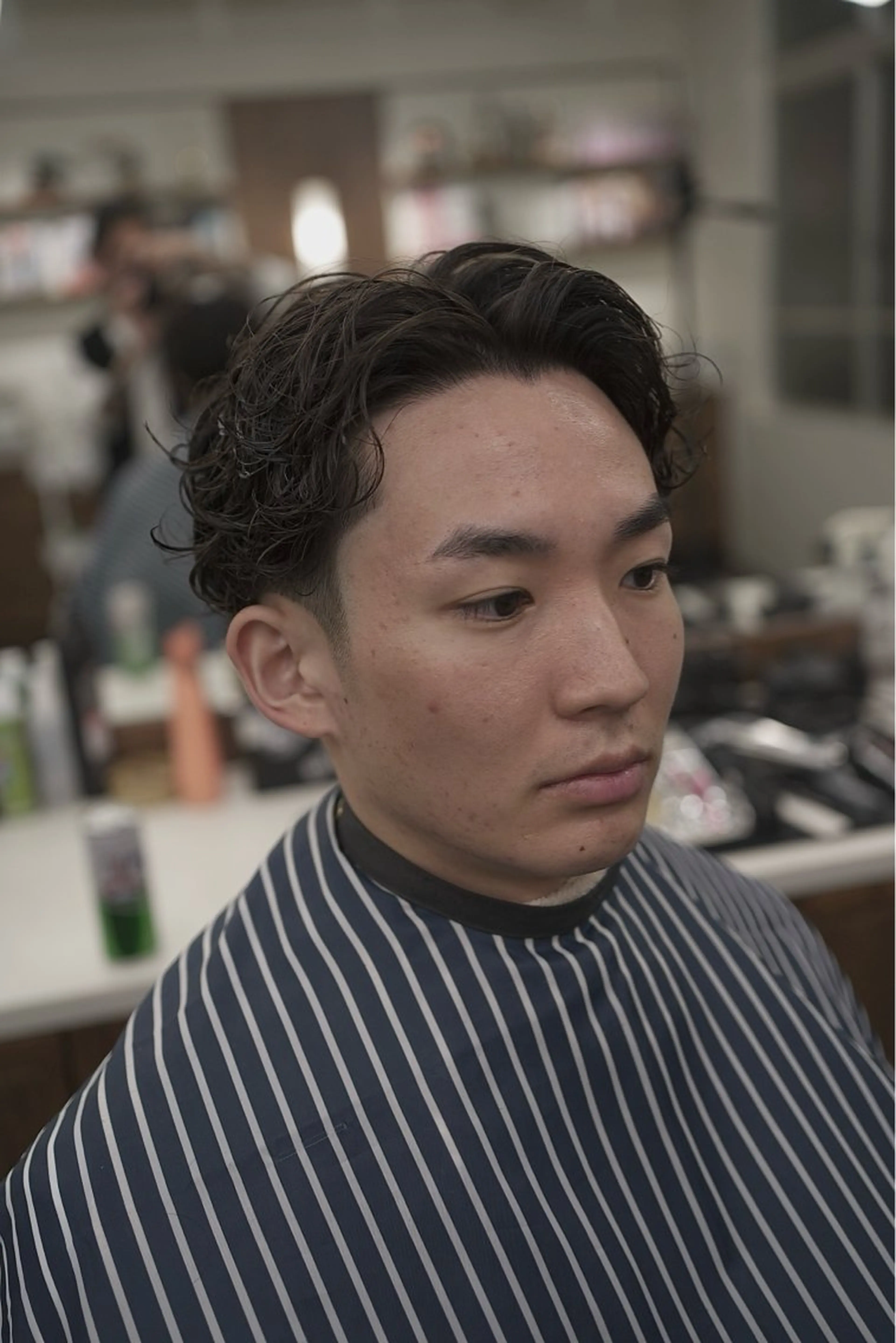 パーマ メンズ フェードカット カット パーマ 吉祥寺バーバー takumiのヘアスタイル