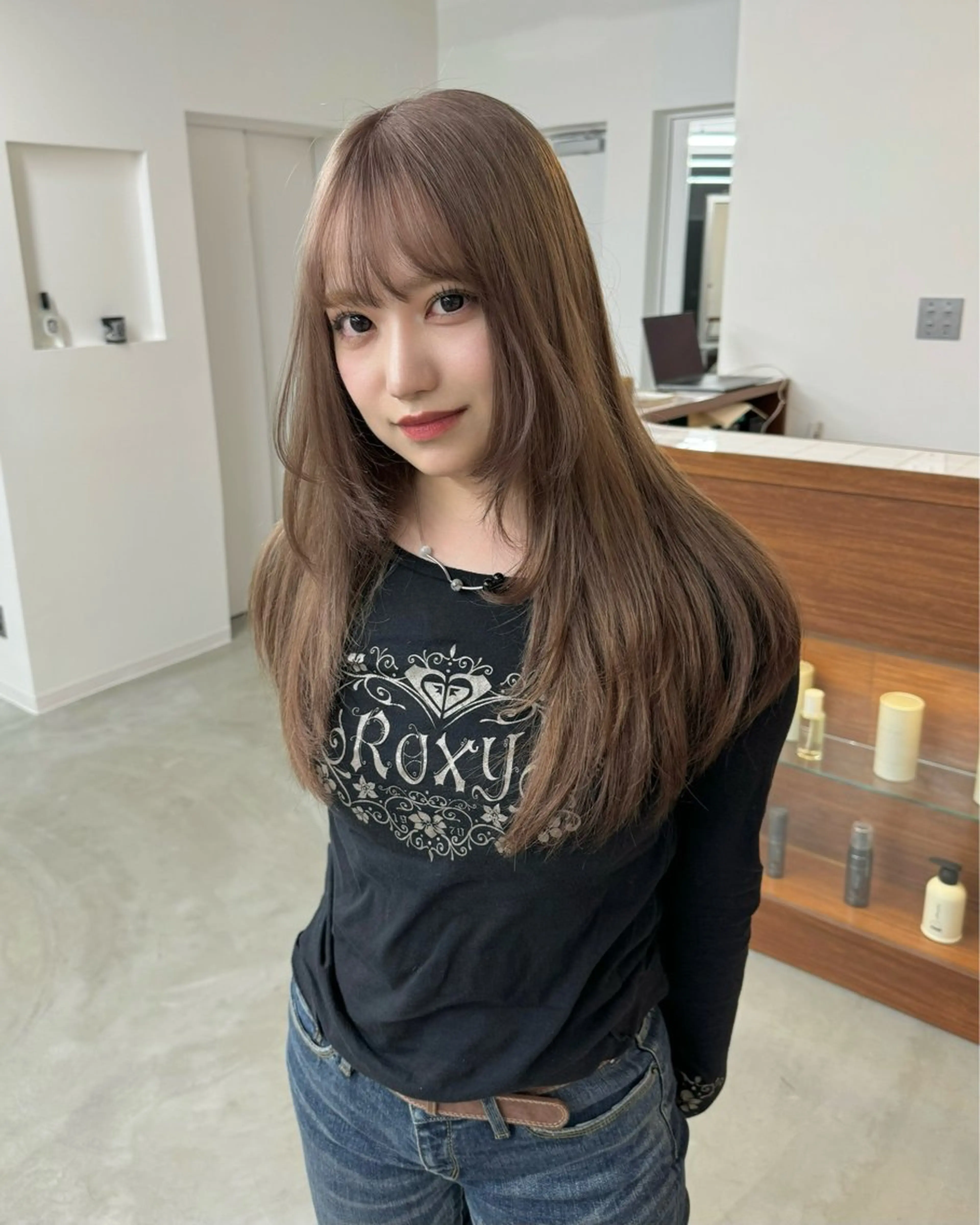 ロング カラー ヘアカラー トリートメント エクステモデル募集 💗大阪梅田/川上のヘアスタイル