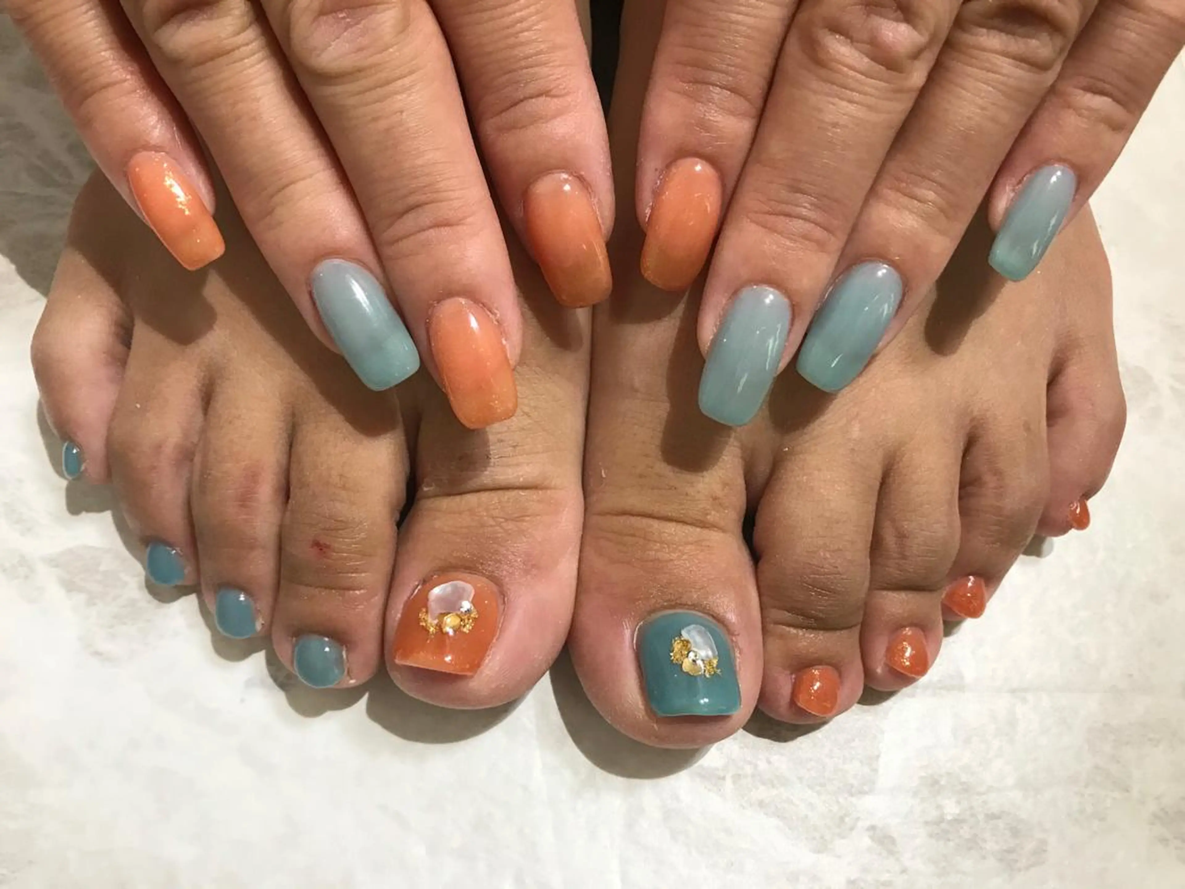 ネイル フットネイル ニュアンスネイル シンプルネイル 春ネイル 夏ネイル nail fufla ♡yamane♡のネイルデザイン