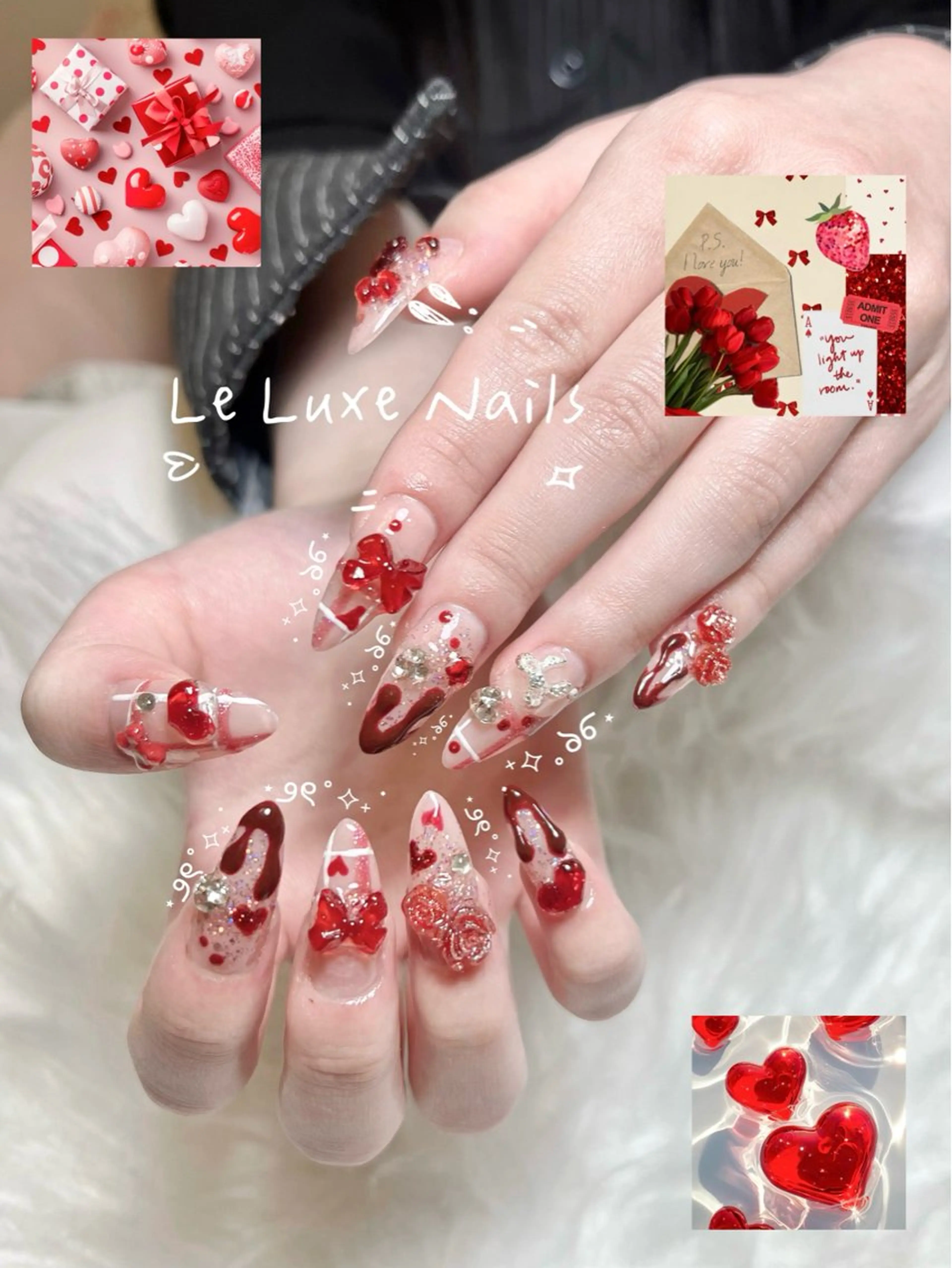 ネイル バレンタイン le luxe nailsのネイルデザイン