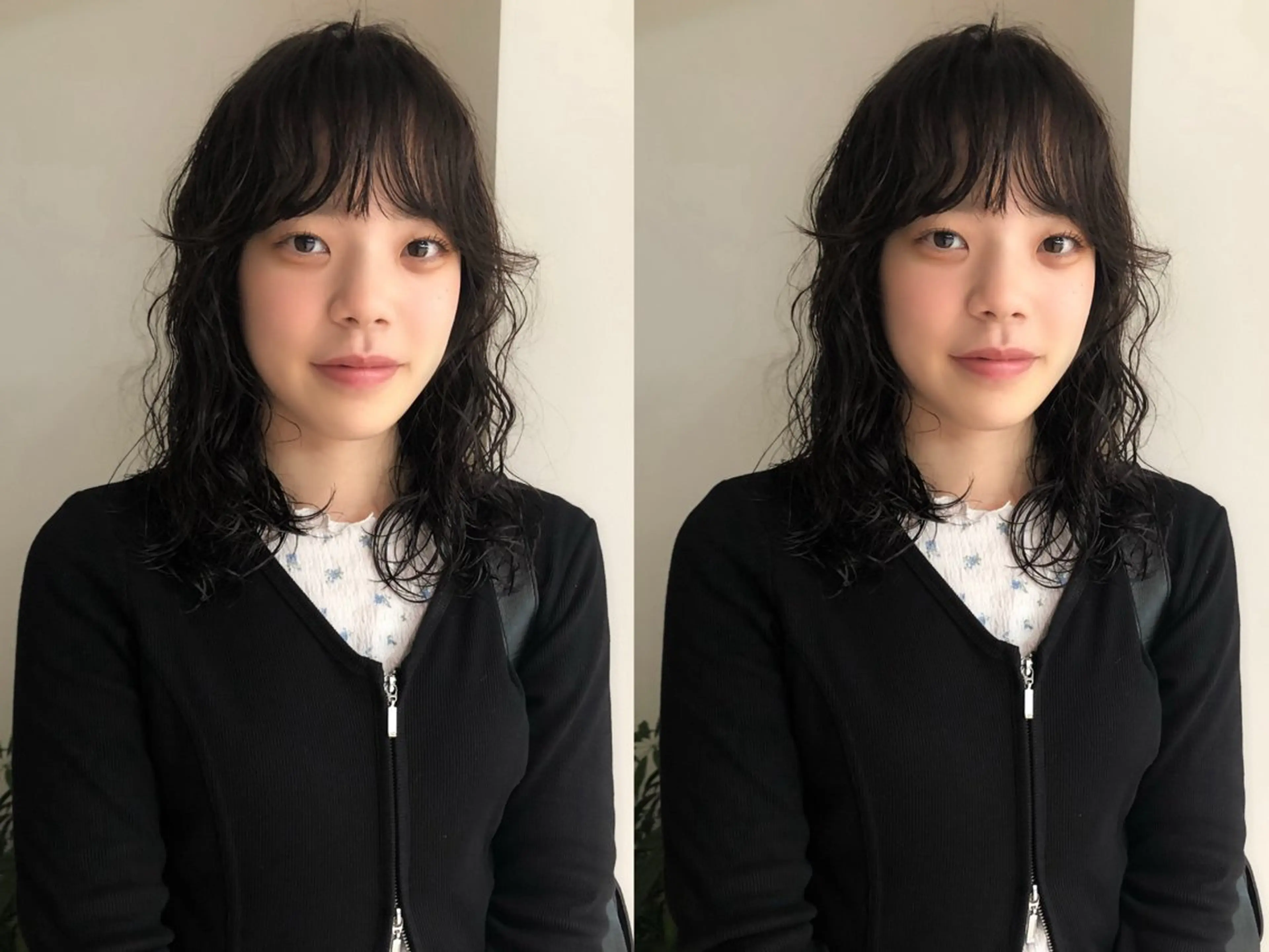 ミディアム パーマ ミディアムレイヤー ミディアムパーマ レイヤーカット Fuka🫧 ボブモデル募集中のヘアスタイル