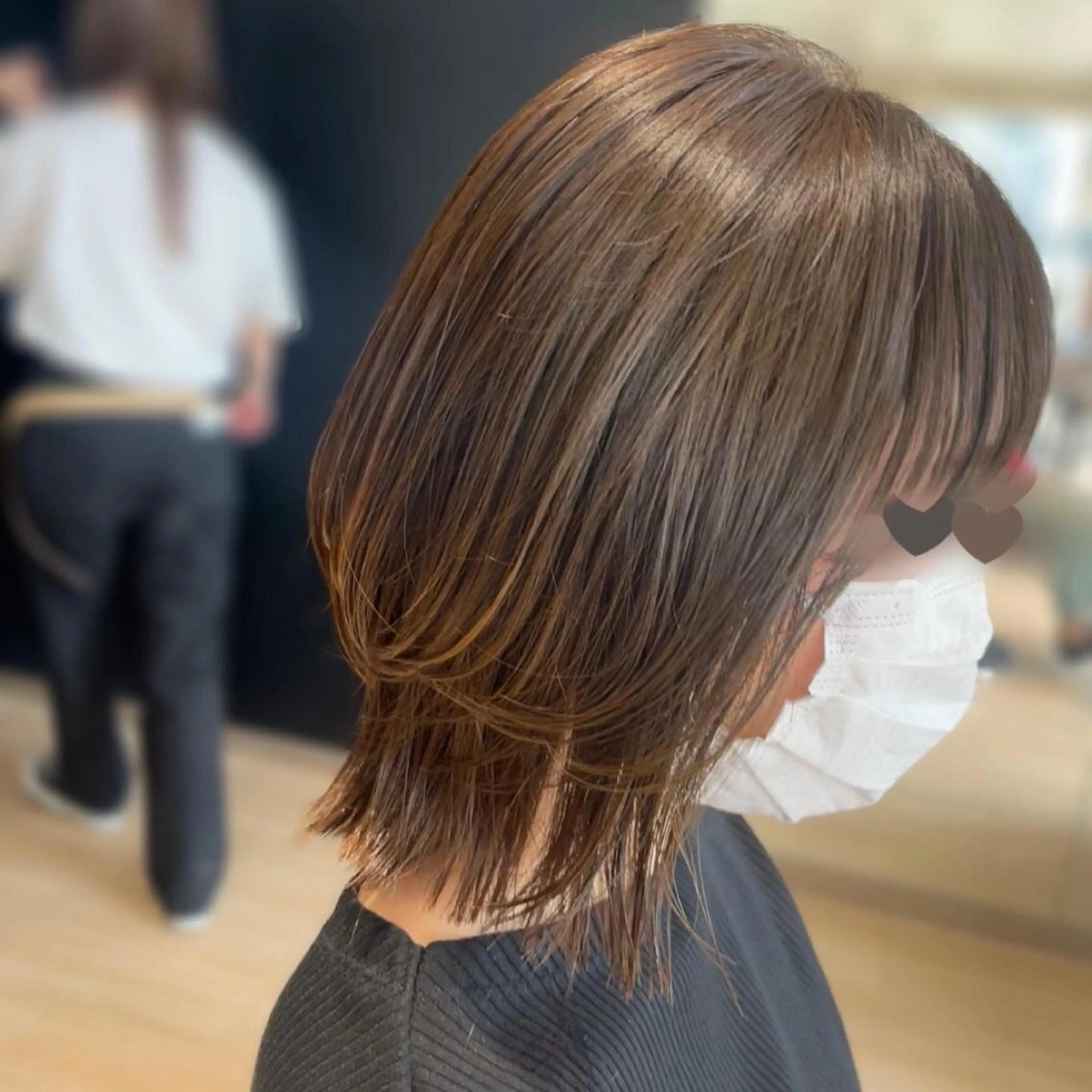 セミロング カラー 赤羽今日子/レイヤー /盛れる顔まわりのヘアスタイル