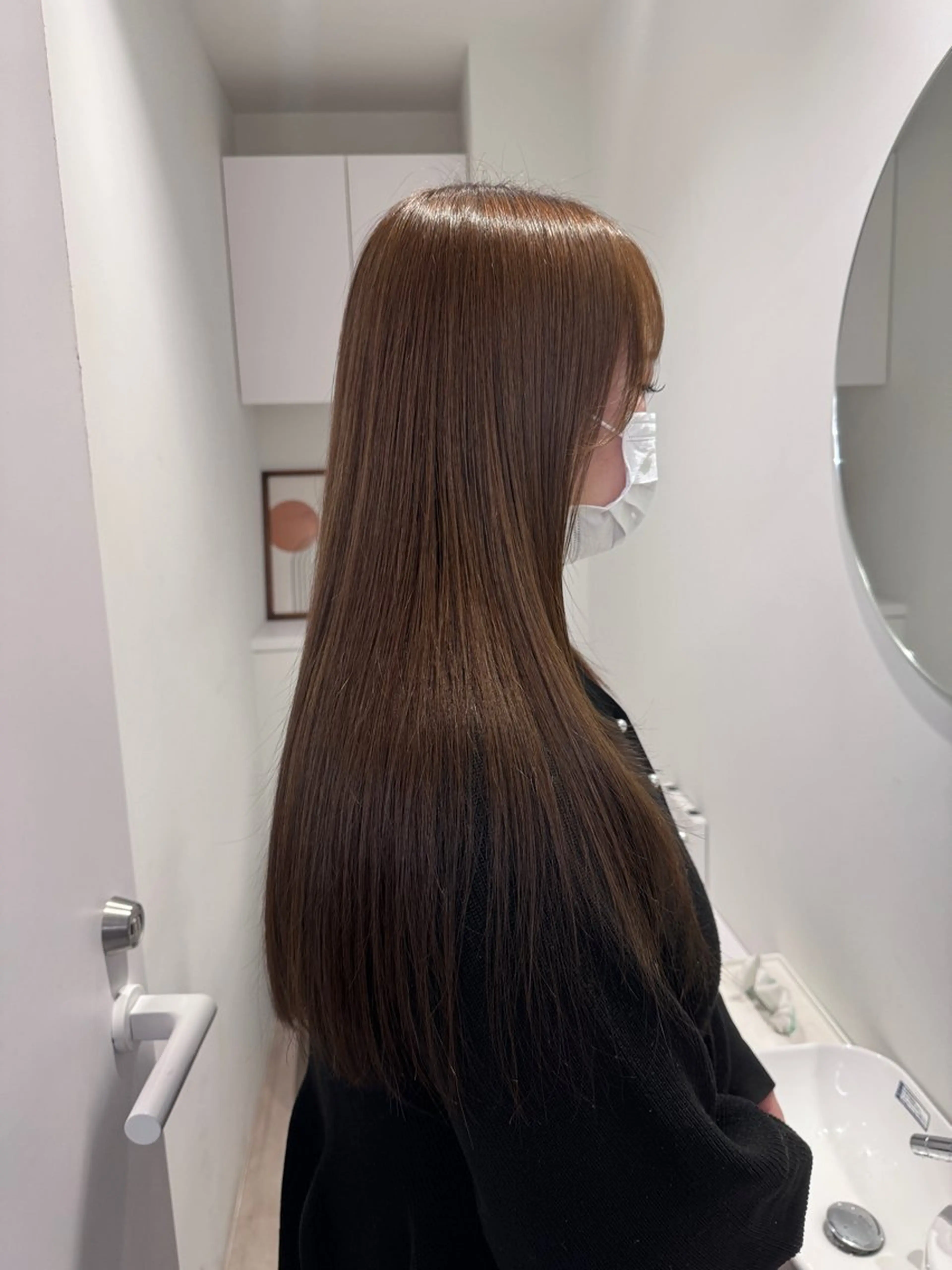 ロング ヘアカラー 透明感カラー🫧⌇ AO🫐🩵のヘアスタイル