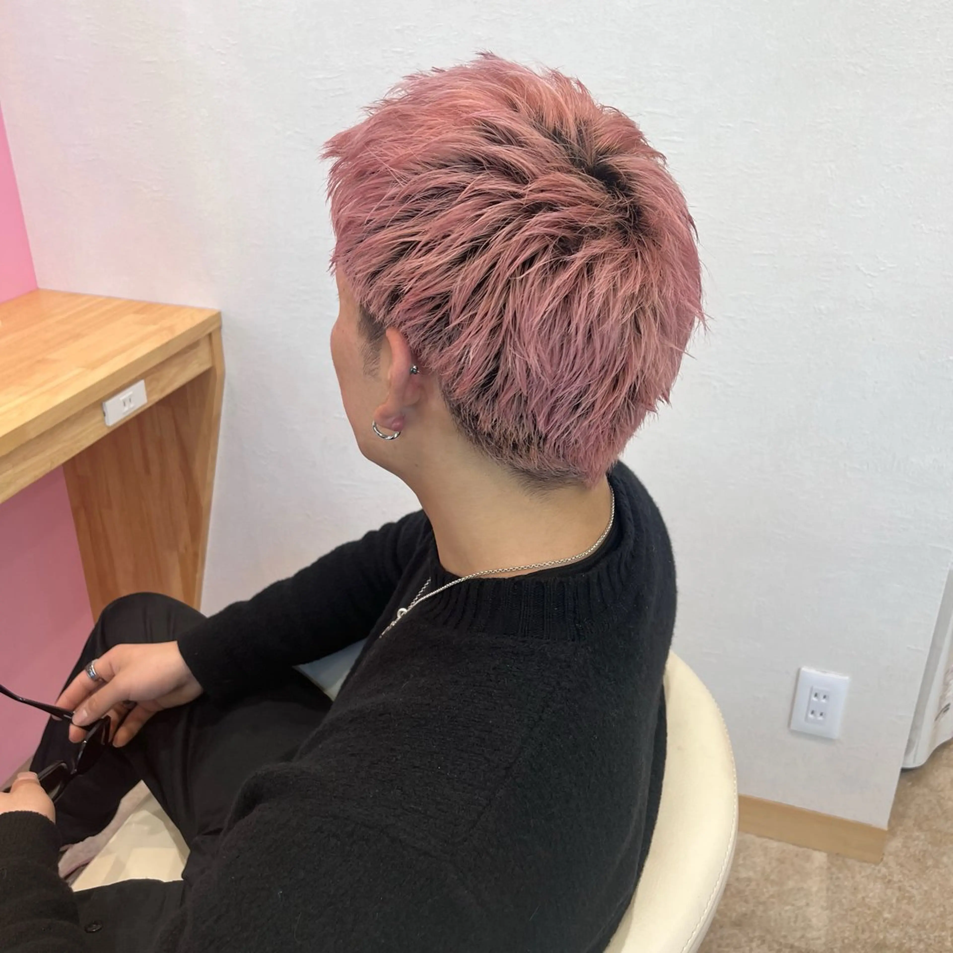 ショート カラー メンズ 望愛/レイヤー/ハイ トーン/デザインのヘアスタイル