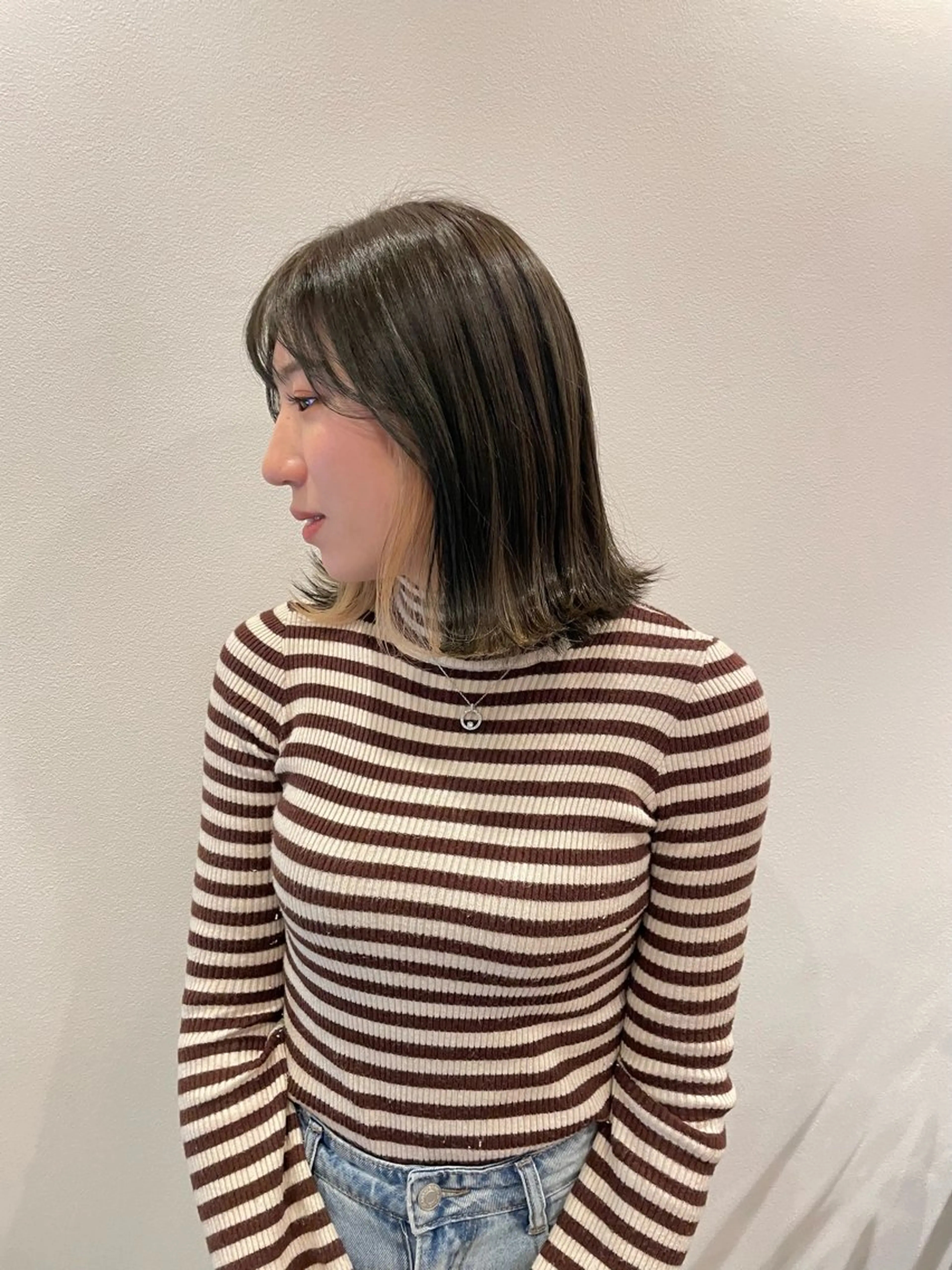 ミディアム カラー ヘアカラー 悦喜 雅史のヘアスタイル