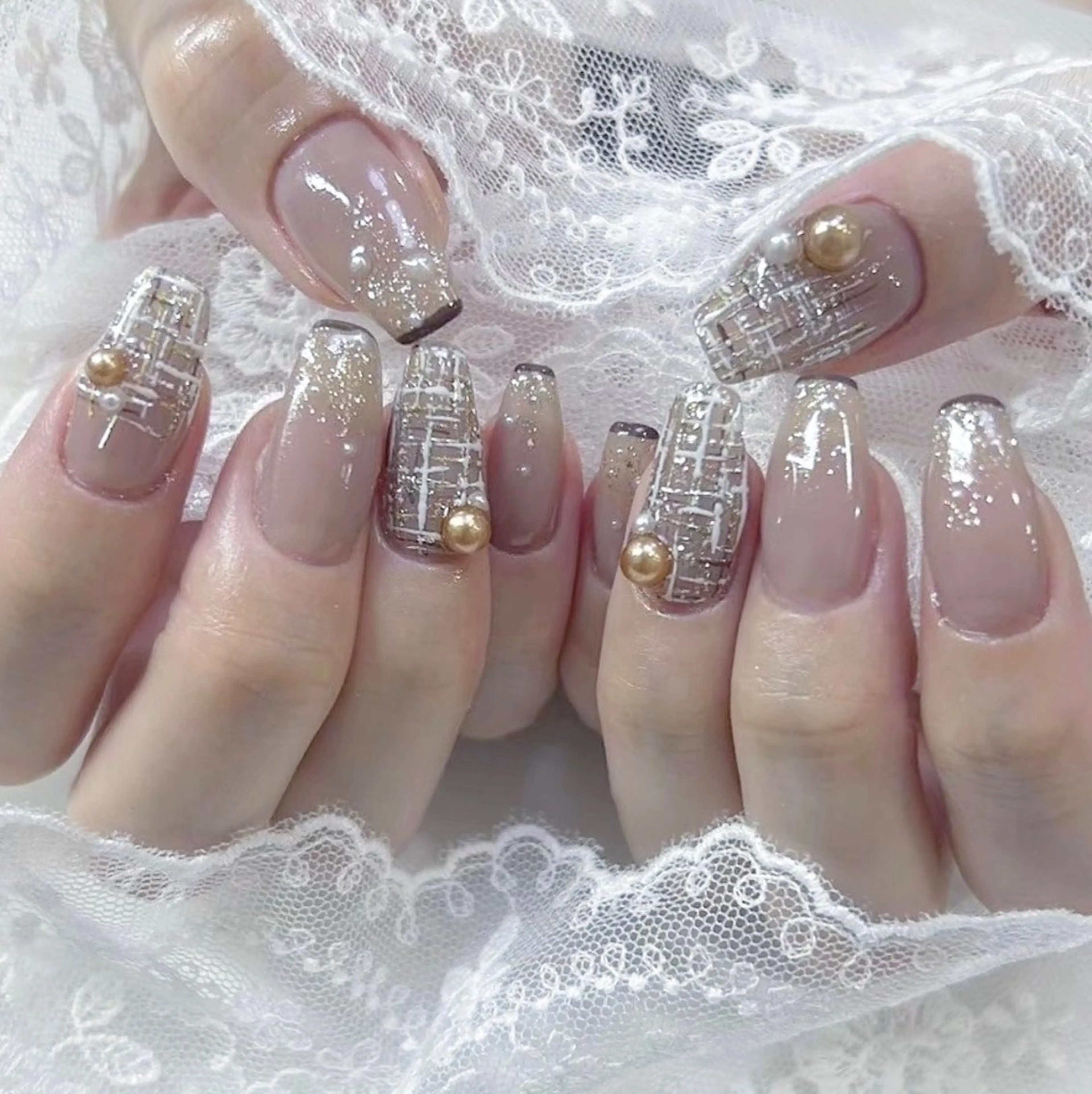 ネイル アートネイル 長さ出し フットネイル 韓国ネイル マグネットネイル ハンドネイル Kanako 💫のネイルデザイン