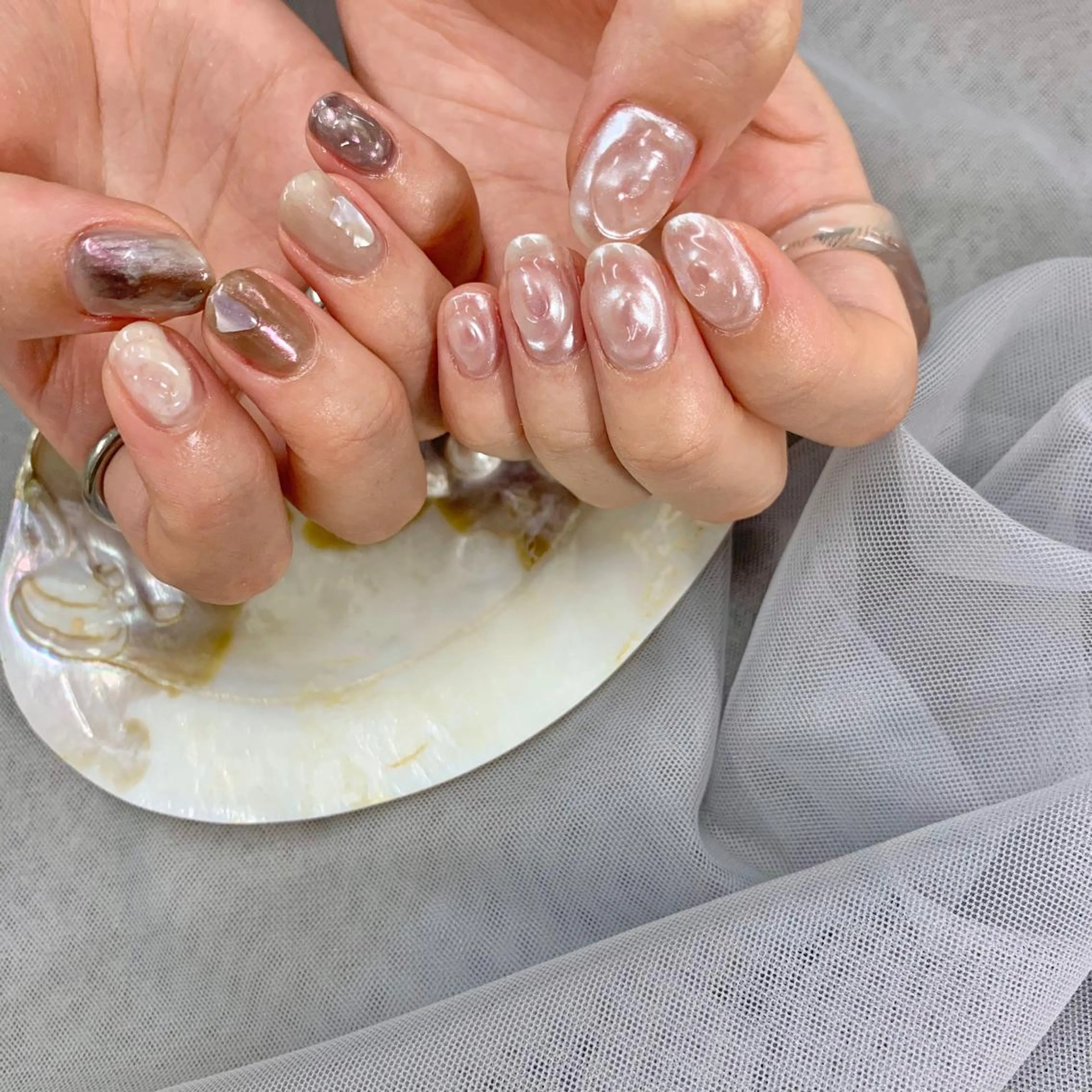 ネイル ハンドネイル 新宿ニュアンスネイル makotoのネイルデザイン