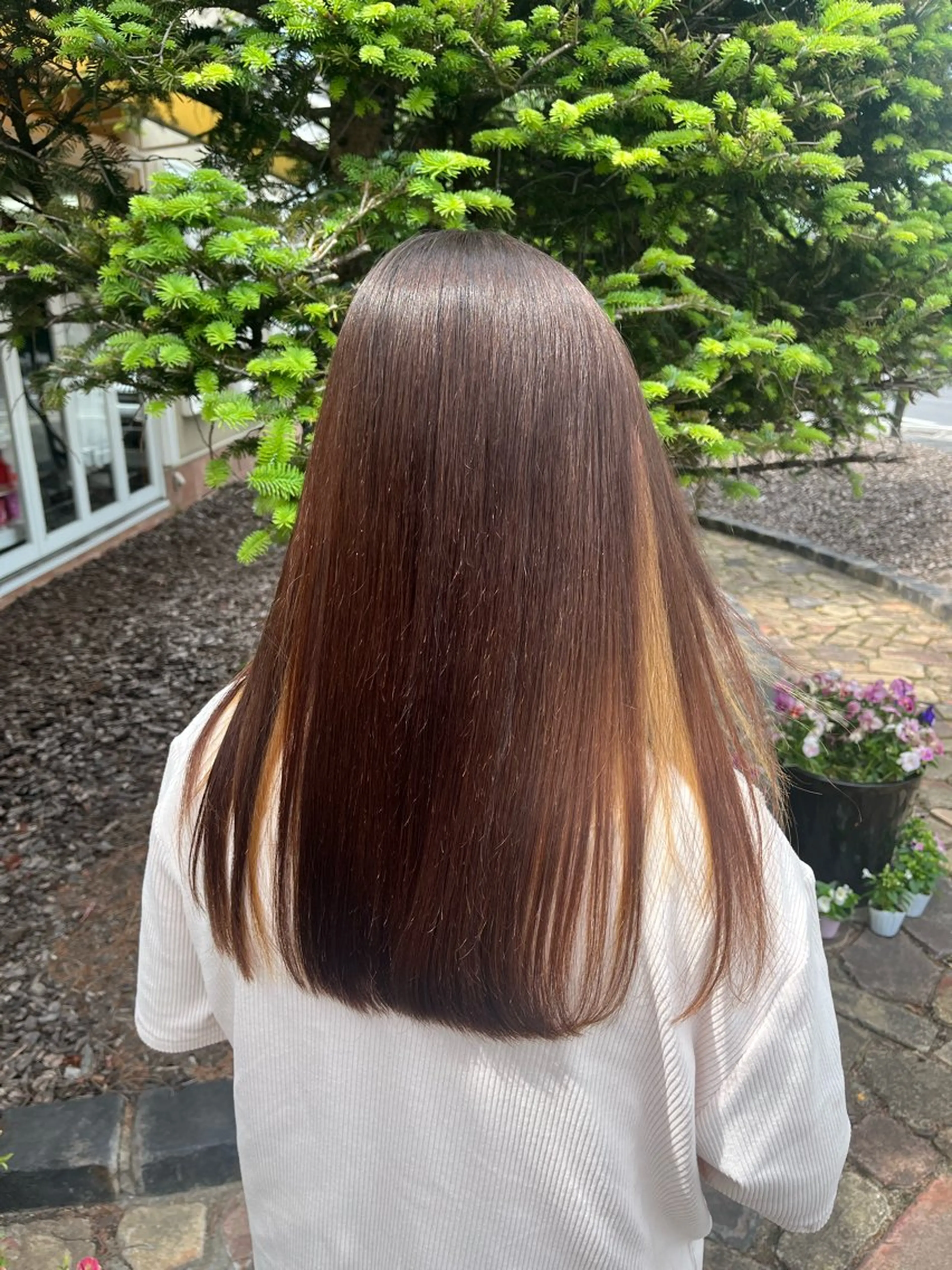 カット（ショート、メンズNG）、縮毛矯正、スチーム処理付きの写真