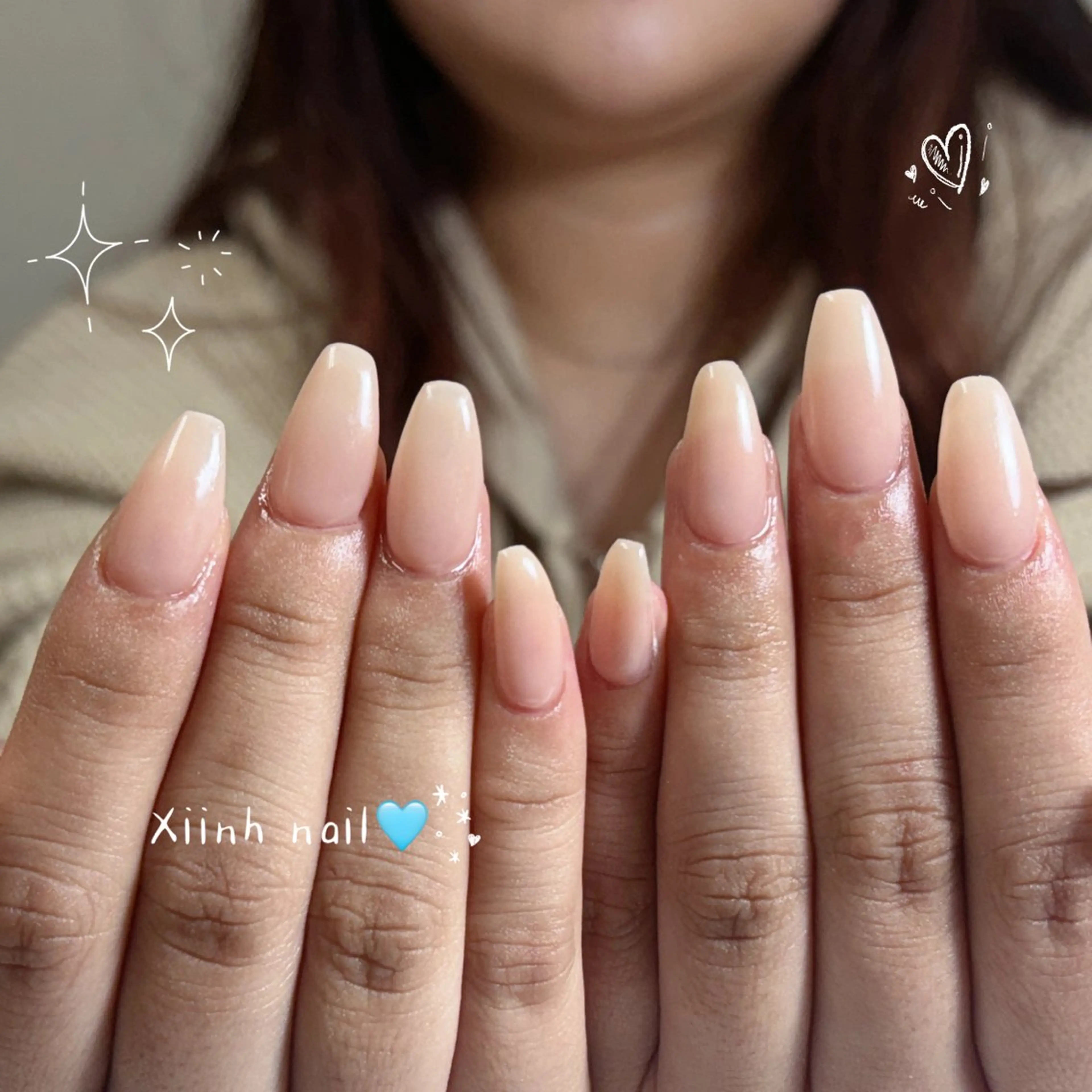 ネイル チークネイル 桜ネイル 長さ出し フットネイル ジェルネイル ハンドネイル XIINH NAIL SALONのネイルデザイン