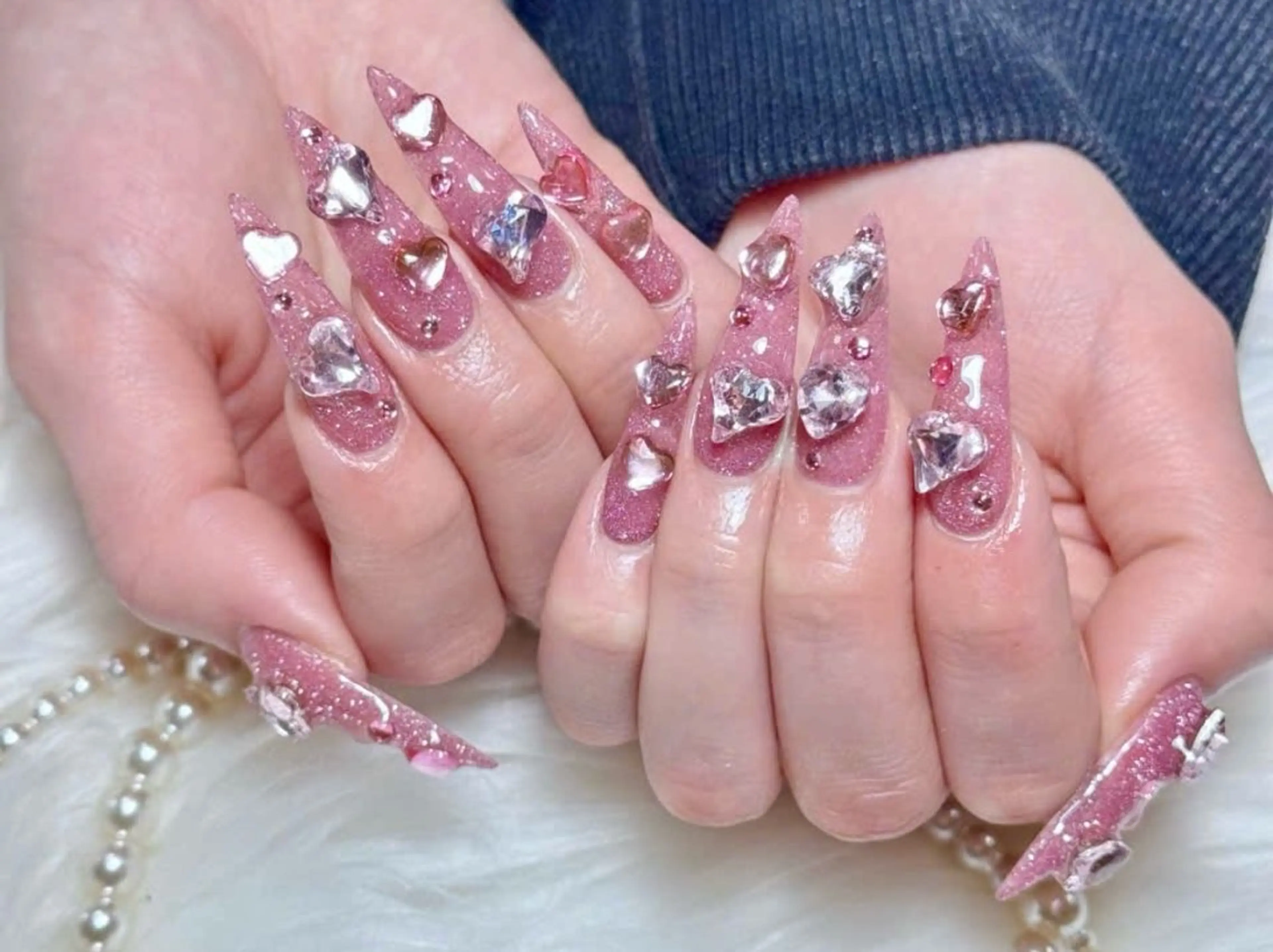 ネイル 長さ出し フットネイル ジェルネイル 韓国ネイル マグネットネイル ハンドネイル YMT NailStudioのネイルデザイン