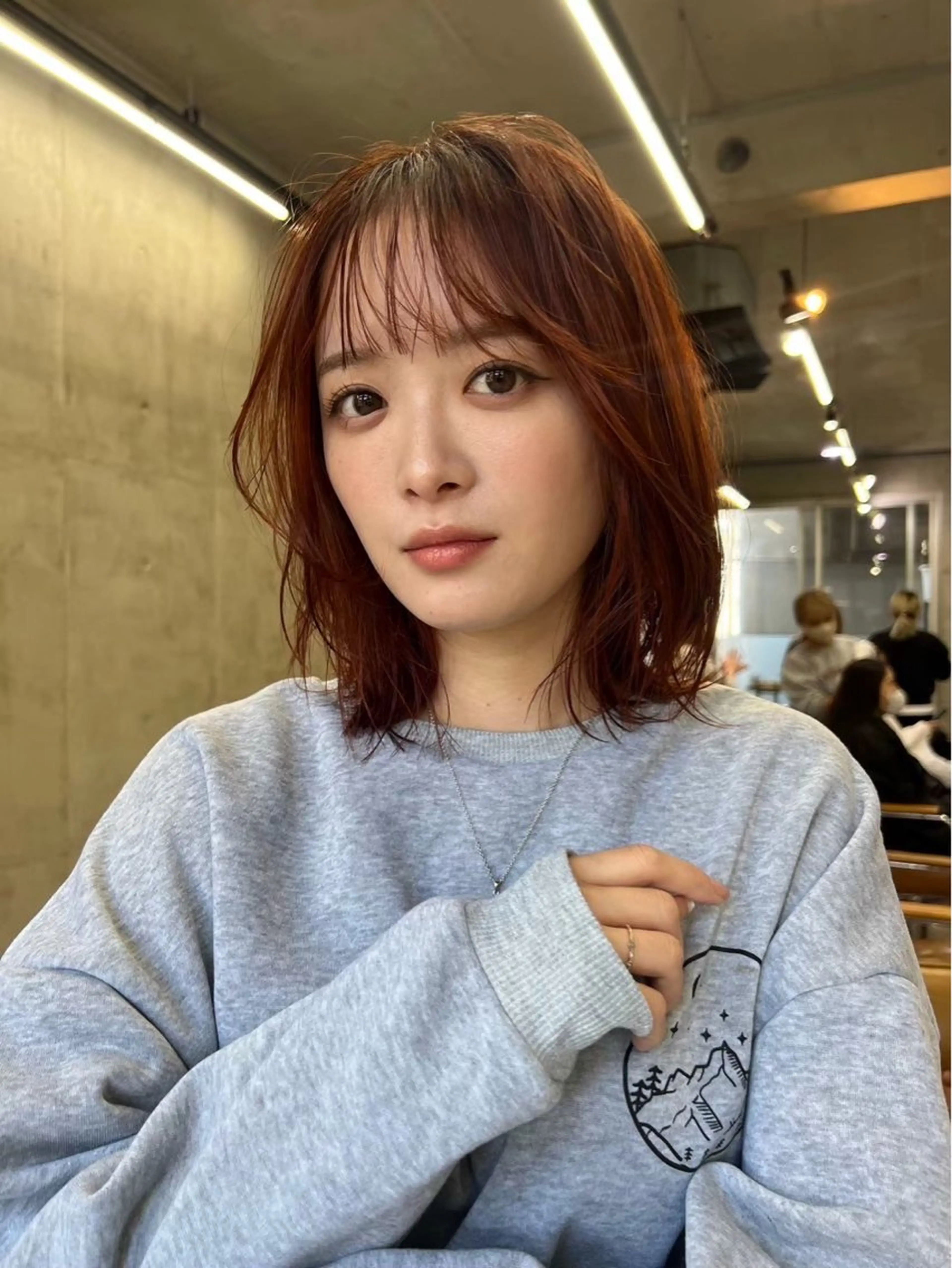 ショート カラー ボブレイヤー ブラウンカラー オレンジ オレンジブラウン ボブ カットモデル募集中 ／HARUKA🎀のヘアスタイル